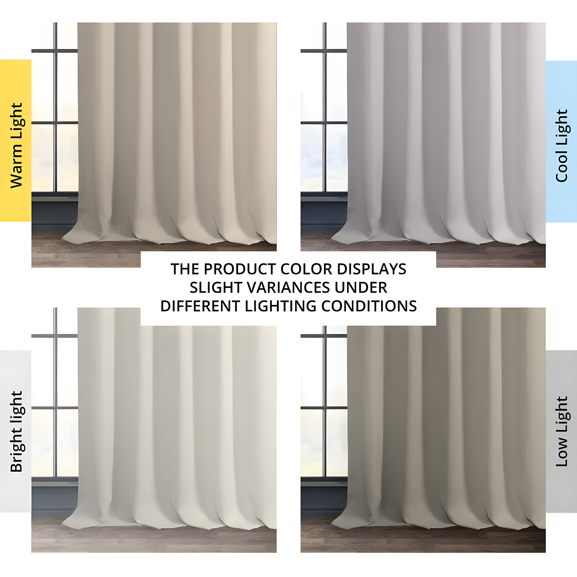 Birch Faux Linen Room Darkening Curtain (1 Panel), Birch, 50W X 96L