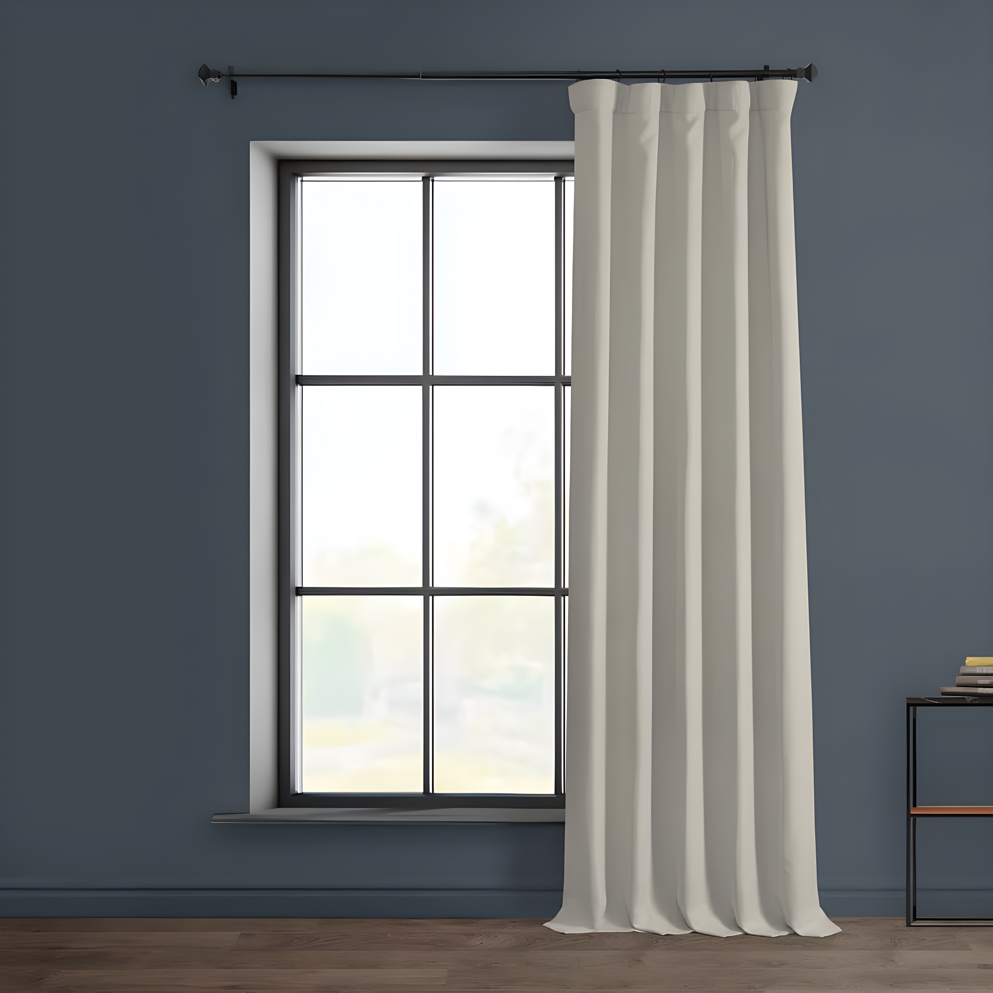 Birch Faux Linen Room Darkening Curtain (1 Panel), Birch, 50W X 96L