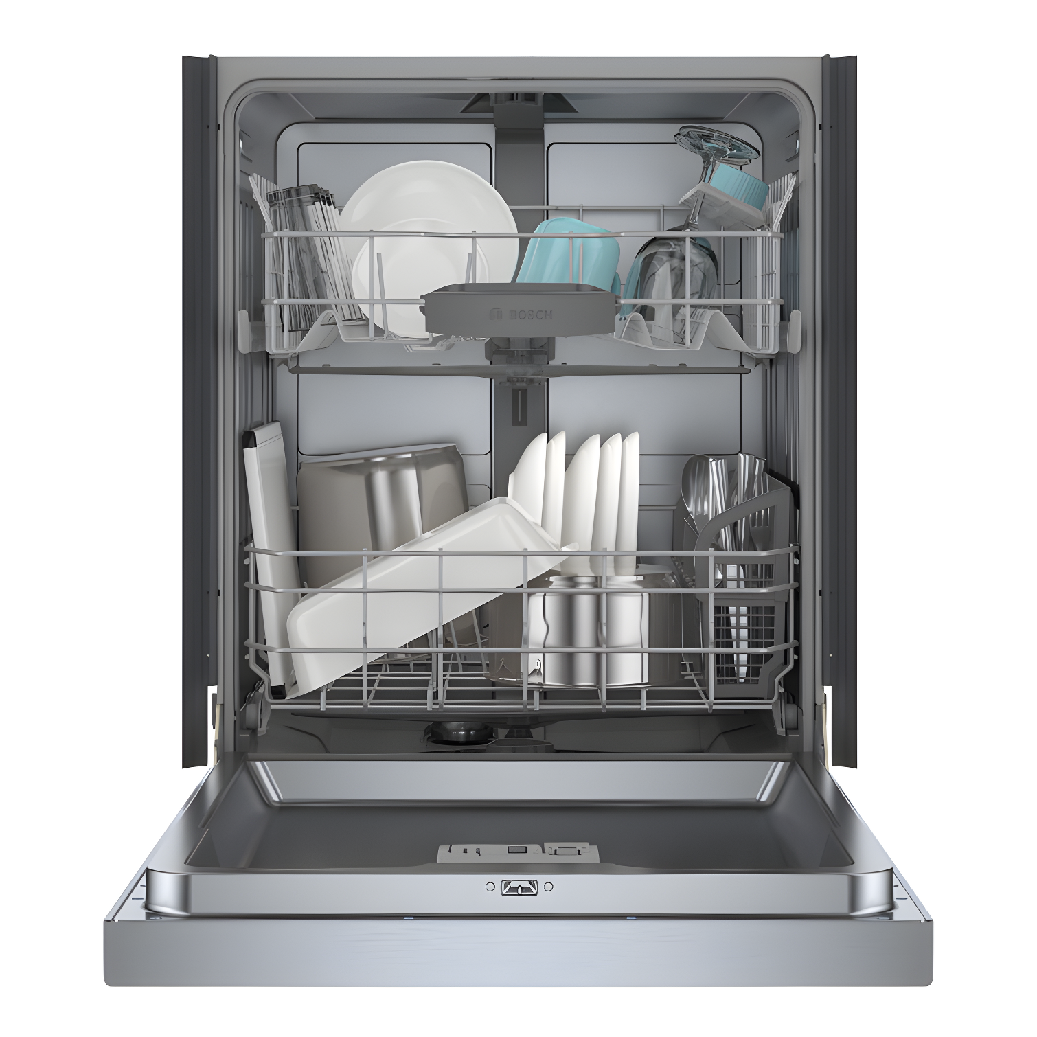 Bosch 800 Series 24" Front Control Built-In Dishwasher with Hybrid Tub SHE3AEM5N