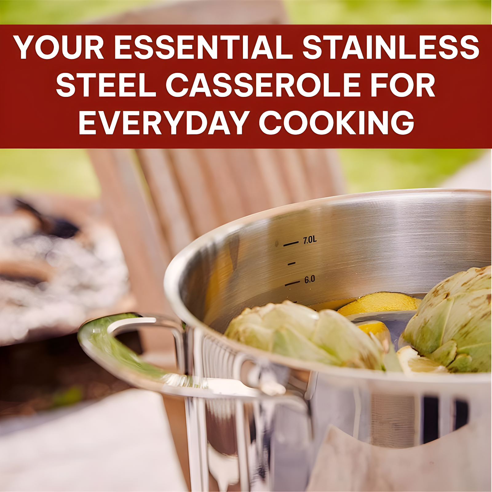 Alva Maestro 8 Qt. Stainless Steel Stock Pot with Lid Scratch Resistant Non-Toxic PFAS Free Compatible with All Stovetops Oven Safe & Induction Safe