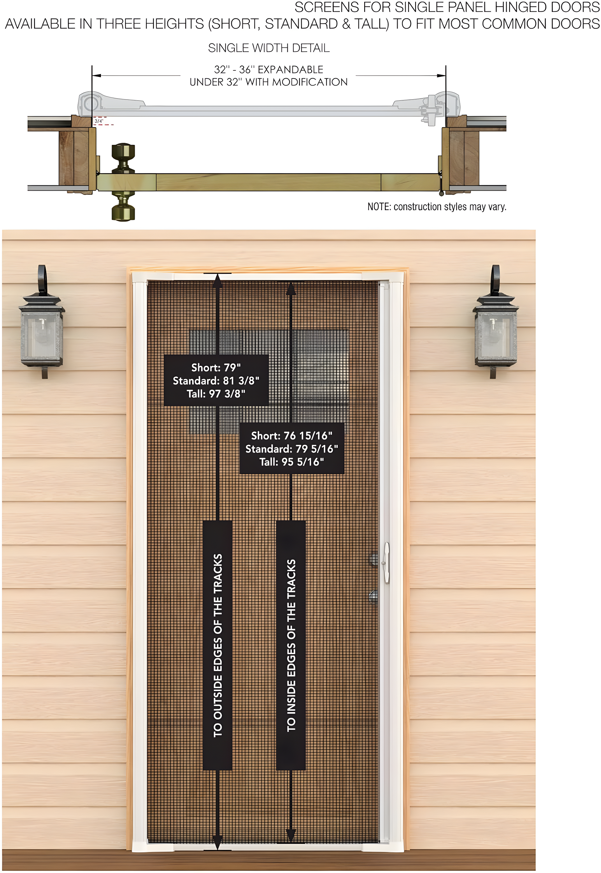 Brisa 36'' Aluminum Screen Doors