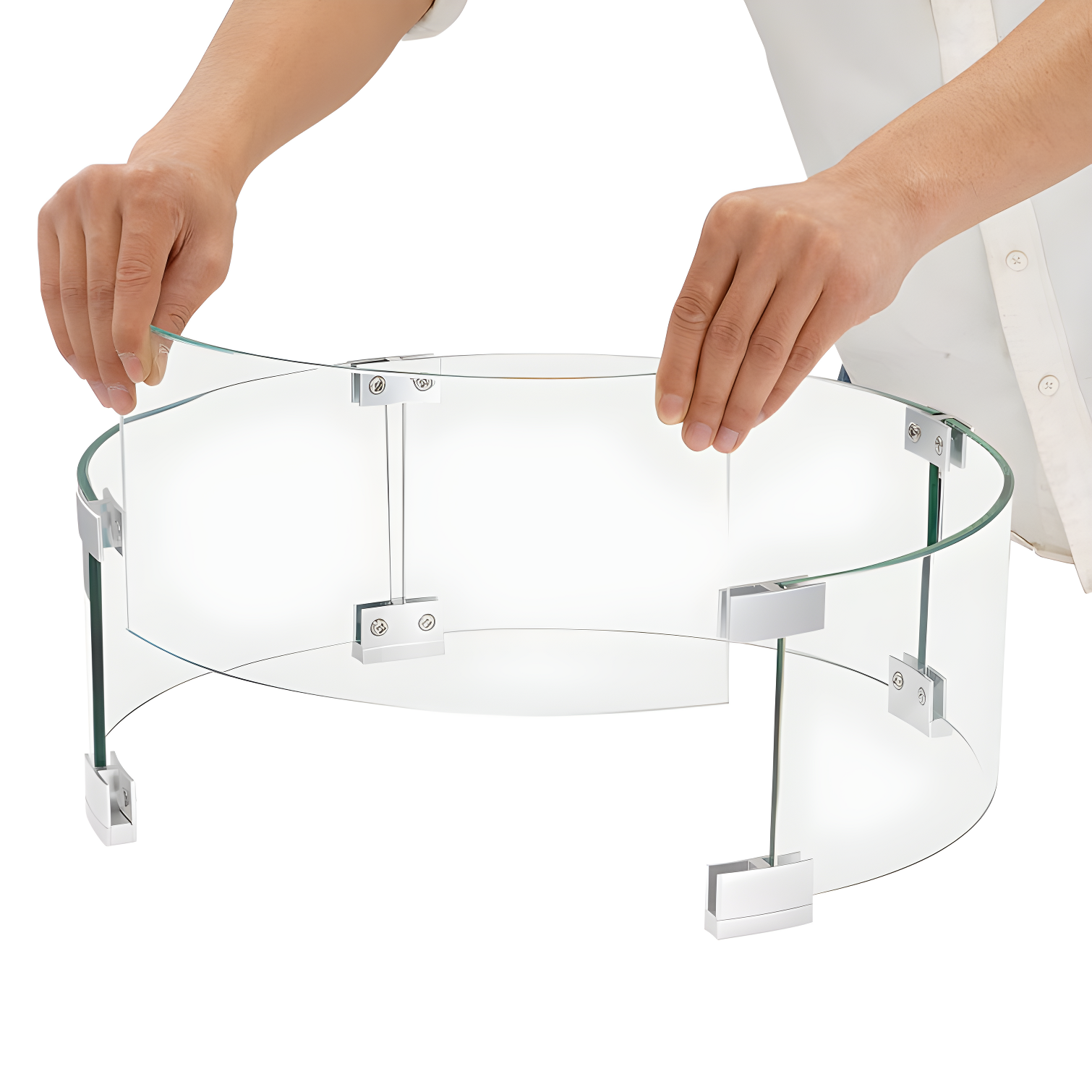 VEVOR Circle Stainless Steel Fire Pit Accessory (Set of 4)