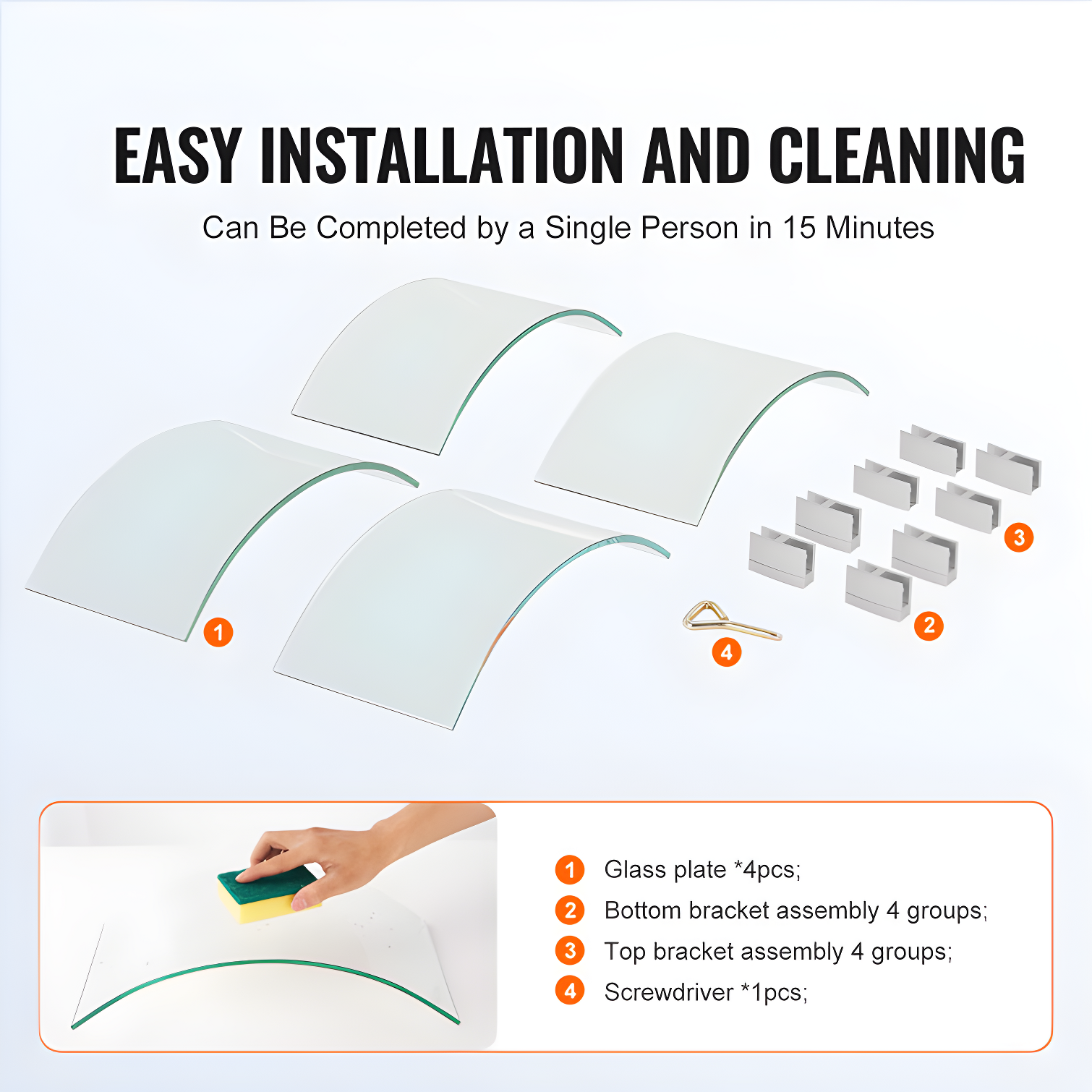 VEVOR Circle Stainless Steel Fire Pit Accessory (Set of 4)