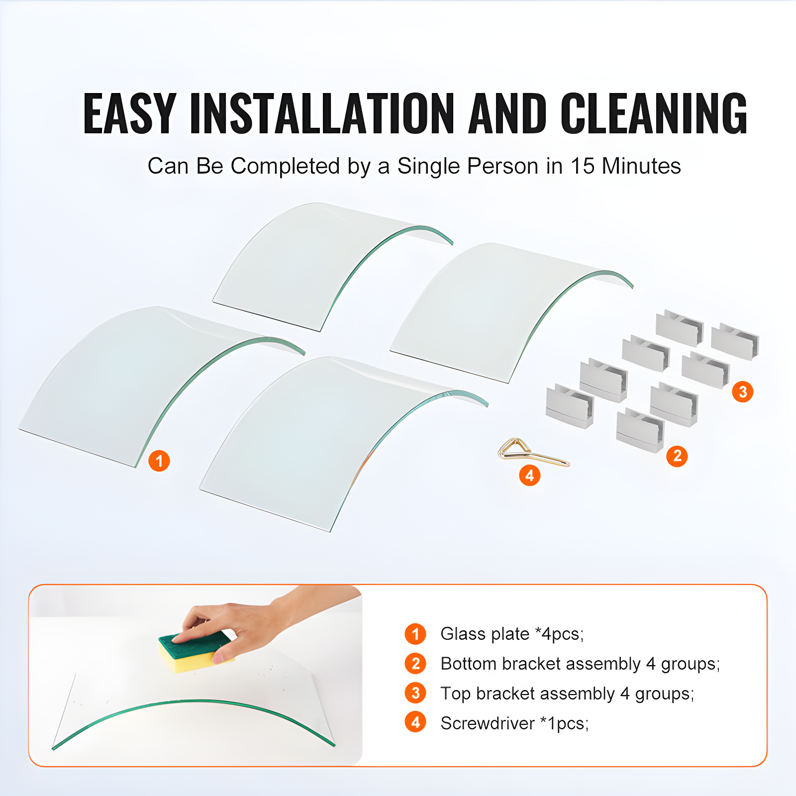 VEVOR Circle Stainless Steel Fire Pit Accessory (Set of 4)