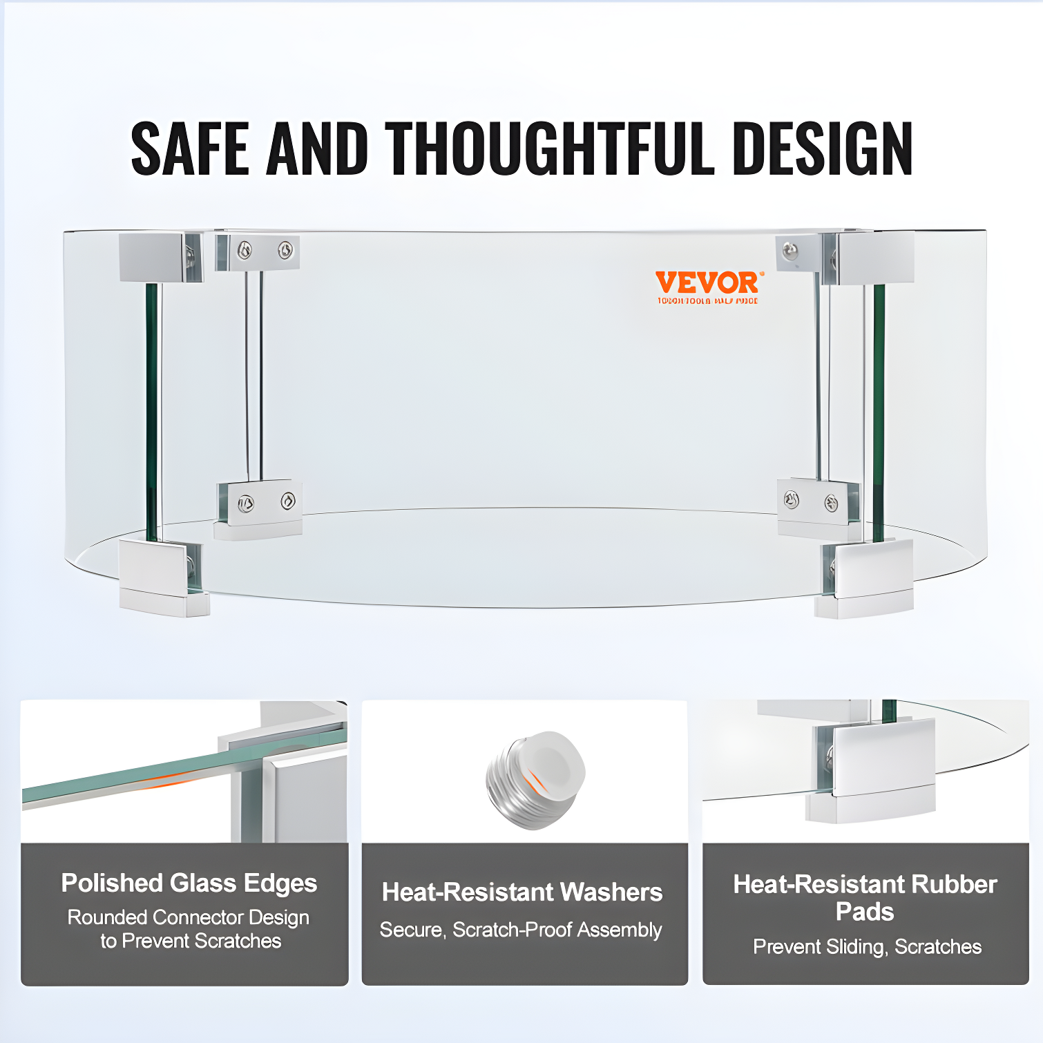 VEVOR Circle Stainless Steel Fire Pit Accessory (Set of 4)