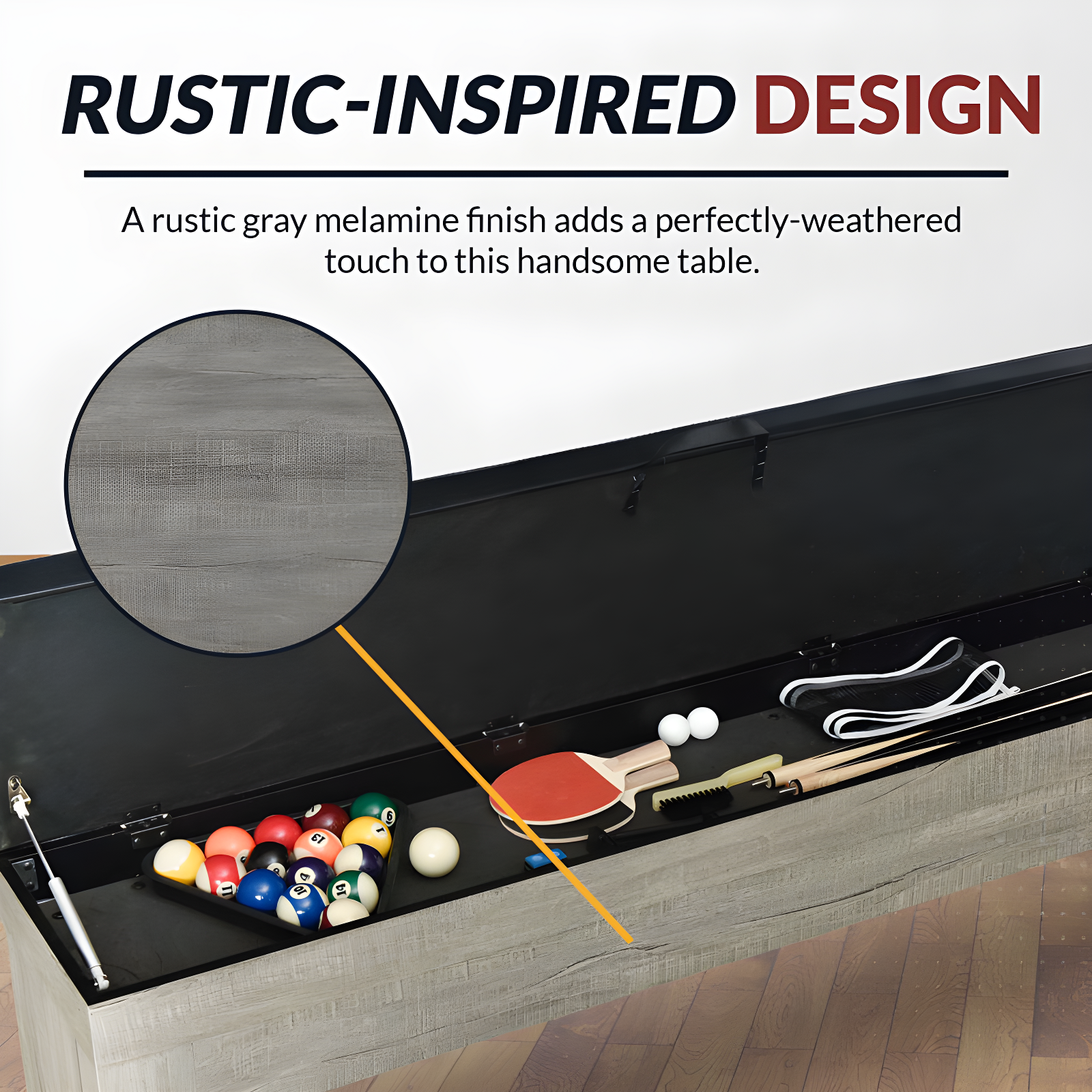 Hathaway Games Hathaway Newport Stylish 7 Ft Multi Game Pool Table Combo with Dining Top and Ping Pong – Includes Benches for Home Storage and Accessories