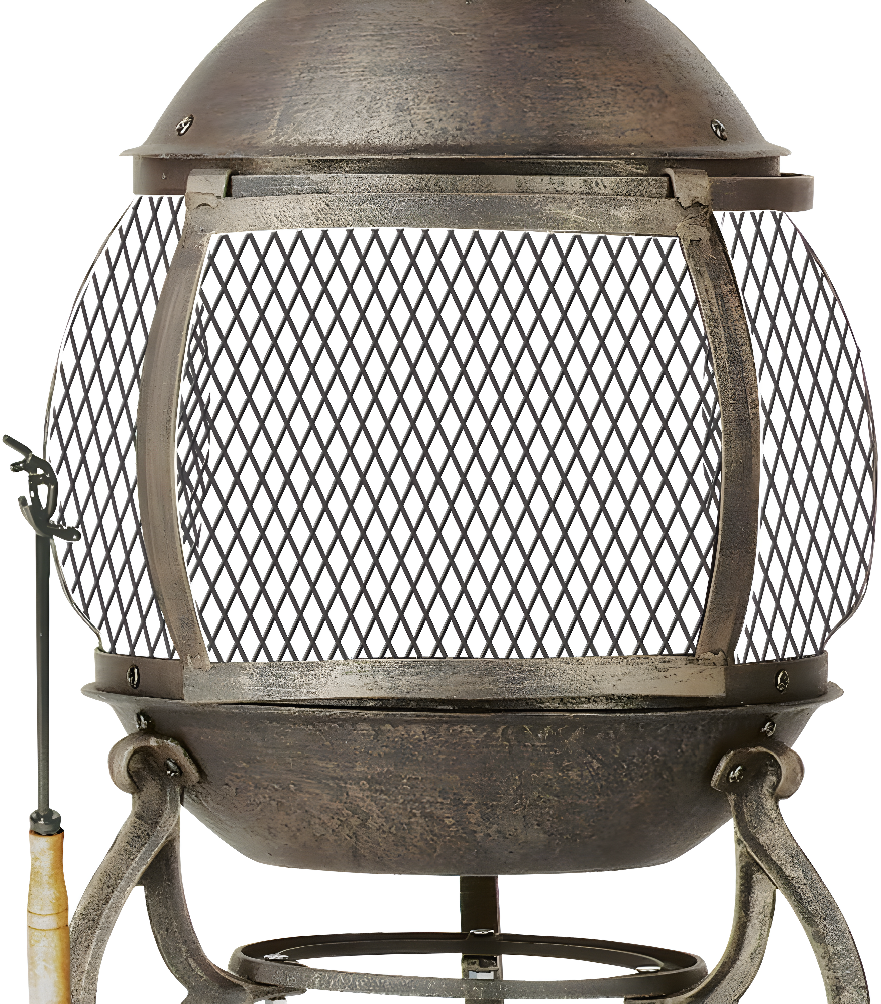 Deckmate Corona 3 Ft. High Outdoor Steel Fireplace w/Chimenea Construction