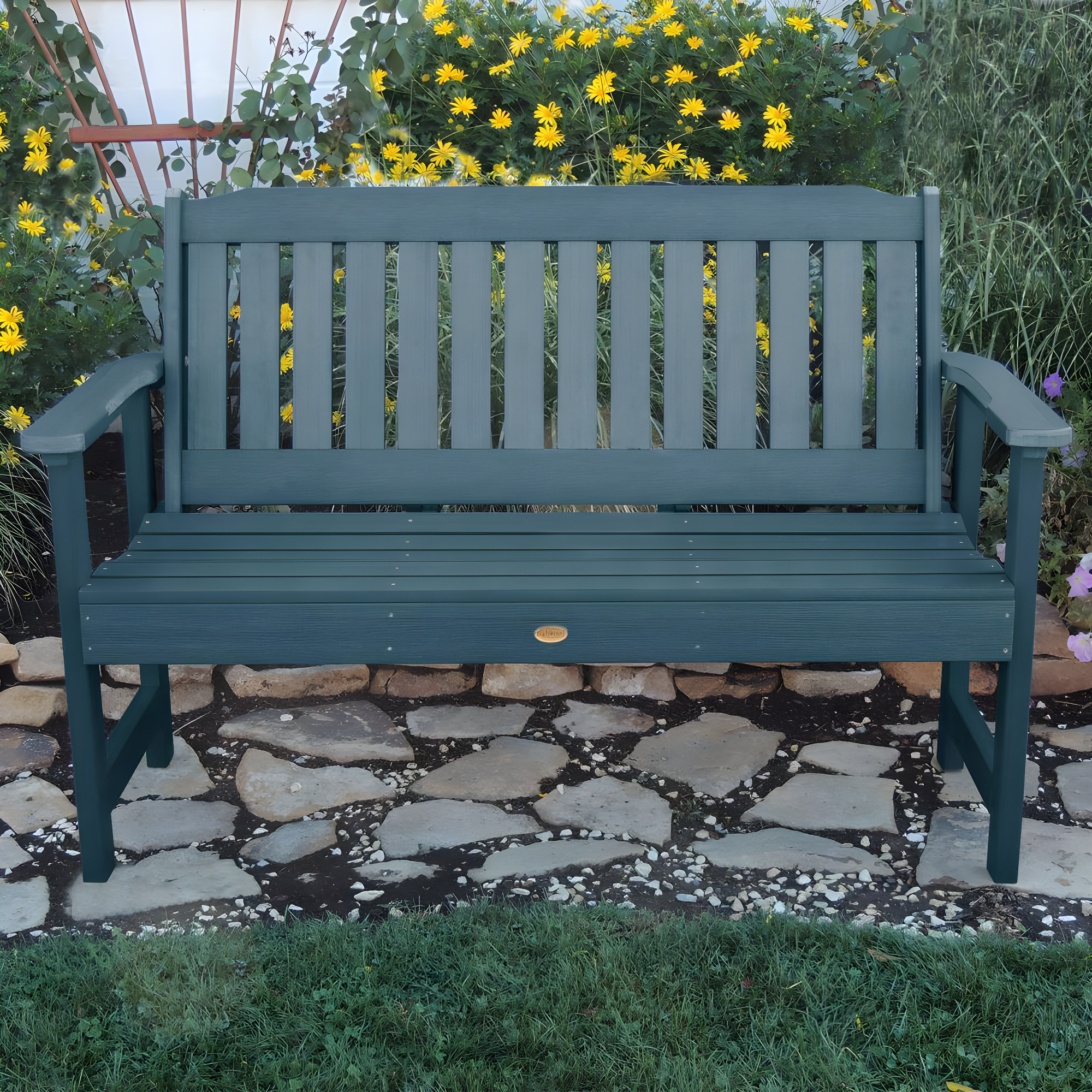 Highwood 5ft, Lehigh Garden Bench - Weather Resistant, Outdoor, 2-Person
