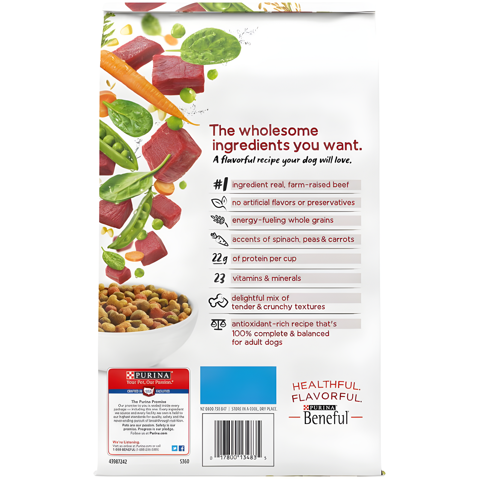 Purina Beneful Originals Real Beef Flavor Dry Dog Food - 3.5lbs