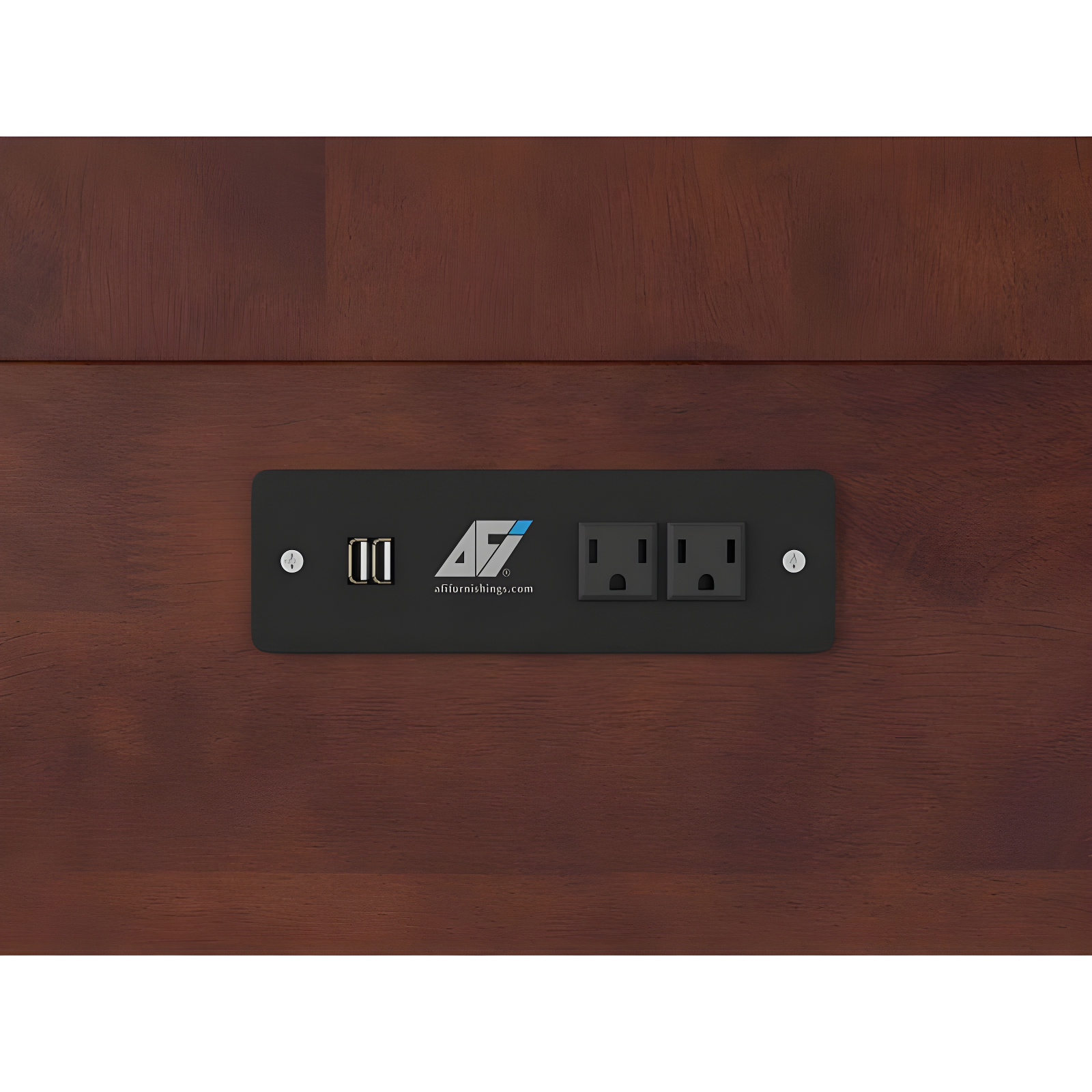 Queen Southampton Murphy Bed Chest with USB Turbo Charger Walnut - AFI: Space-Saving, Hardwood Frame, No Box Spring Needed