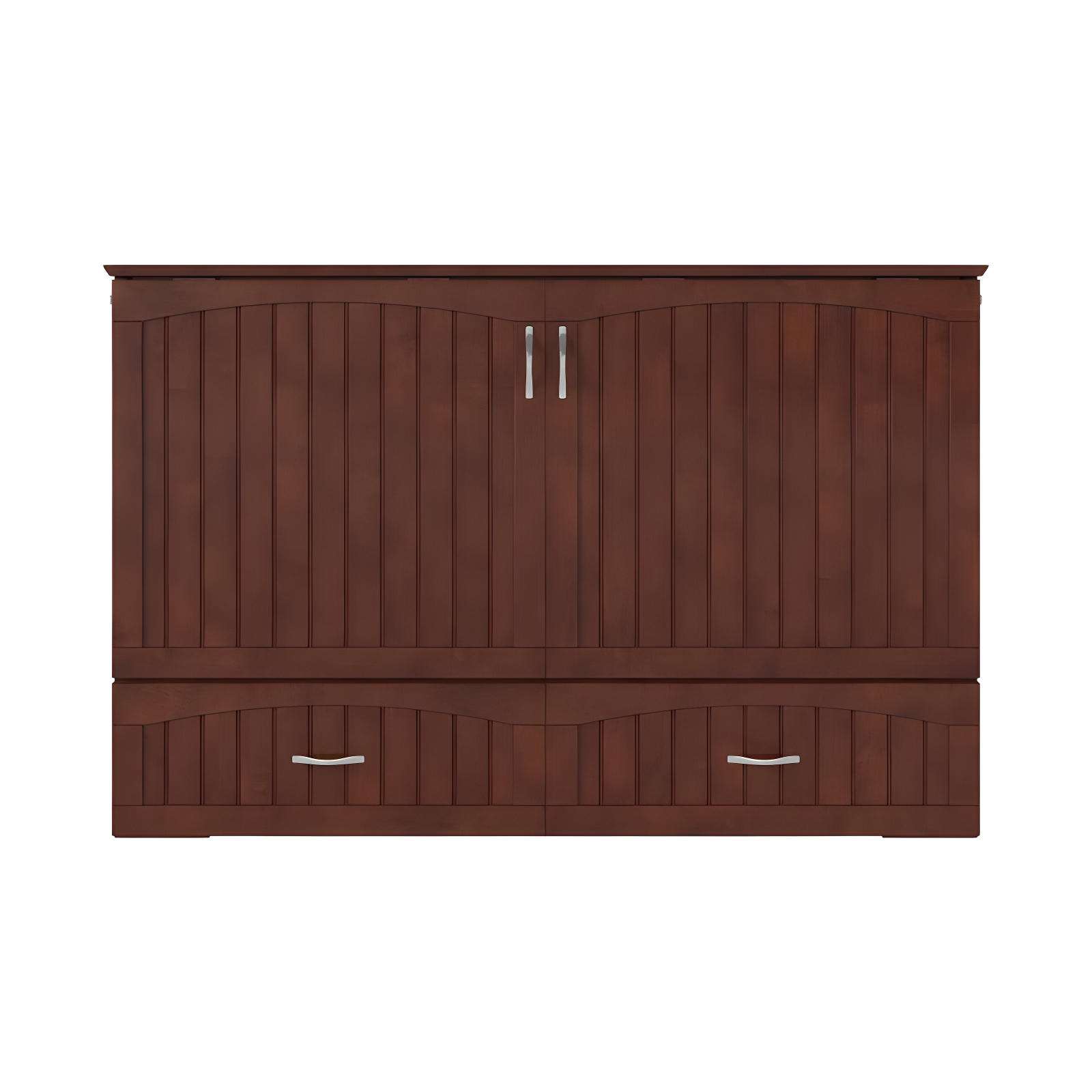Queen Southampton Murphy Bed Chest with USB Turbo Charger Walnut - AFI: Space-Saving, Hardwood Frame, No Box Spring Needed