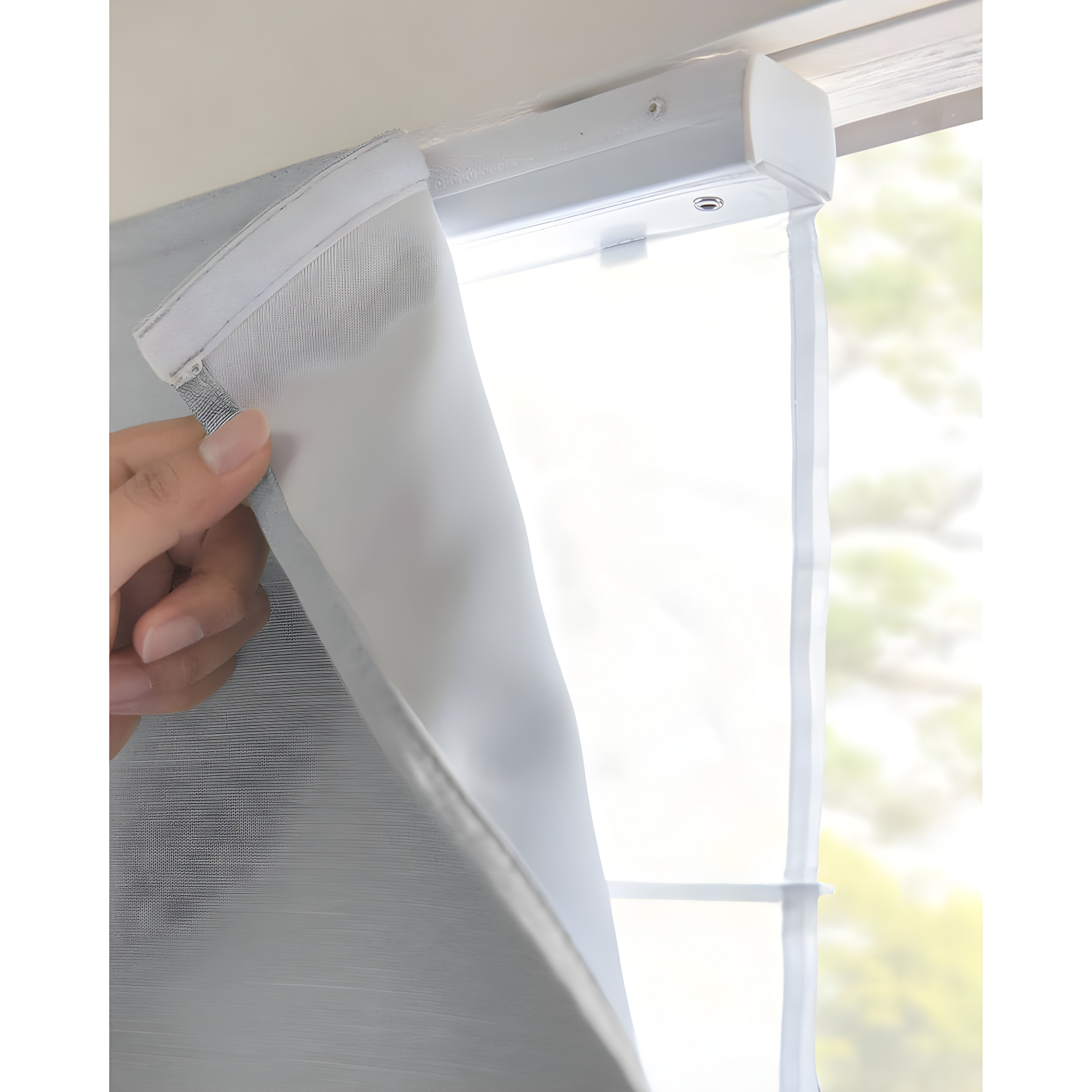 31"x64" Chicology Blackout Roman Shade Pearl Gray