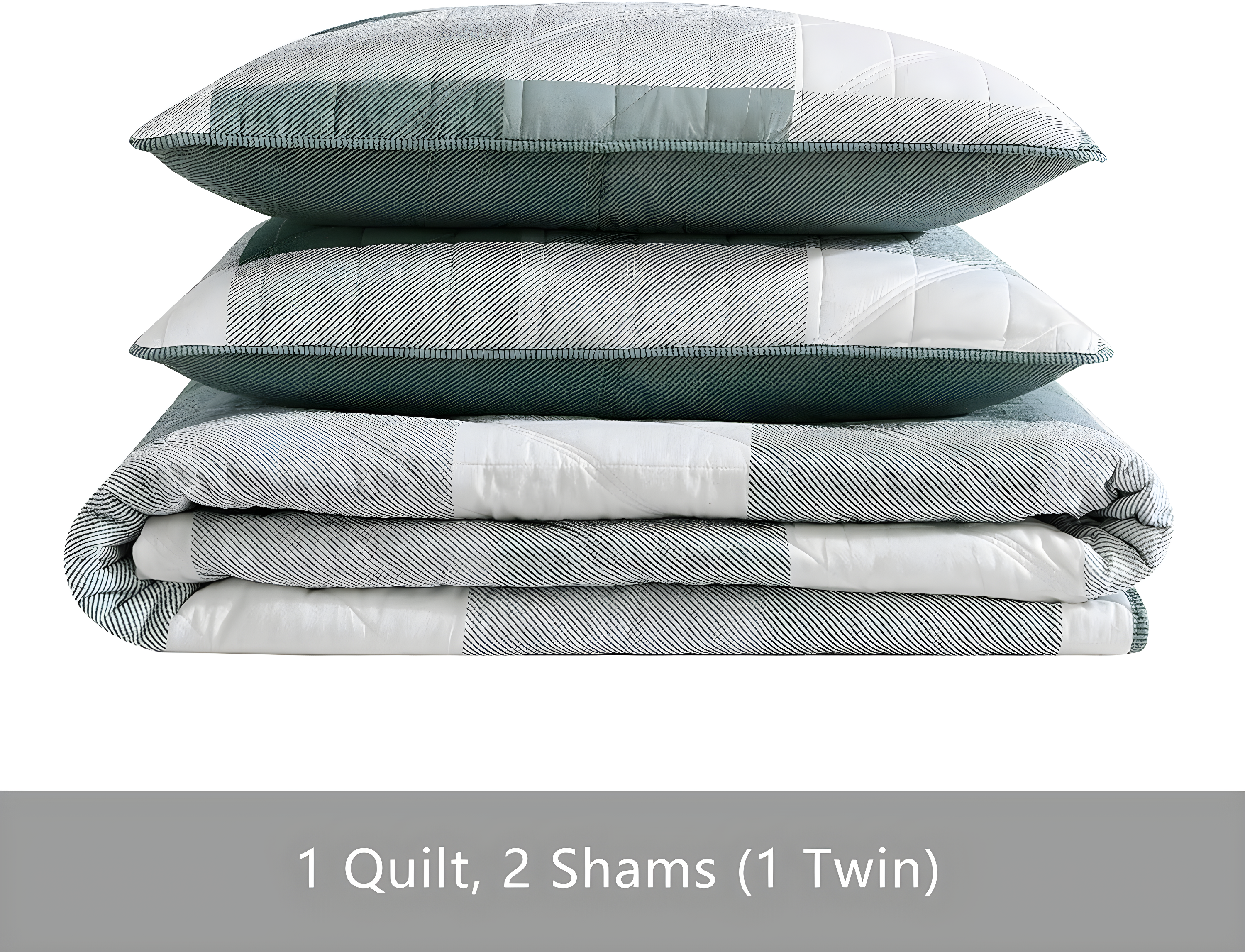 Eddie Bauer Eddie Bauer Boulder Plaid Cotton Green Quilt Set