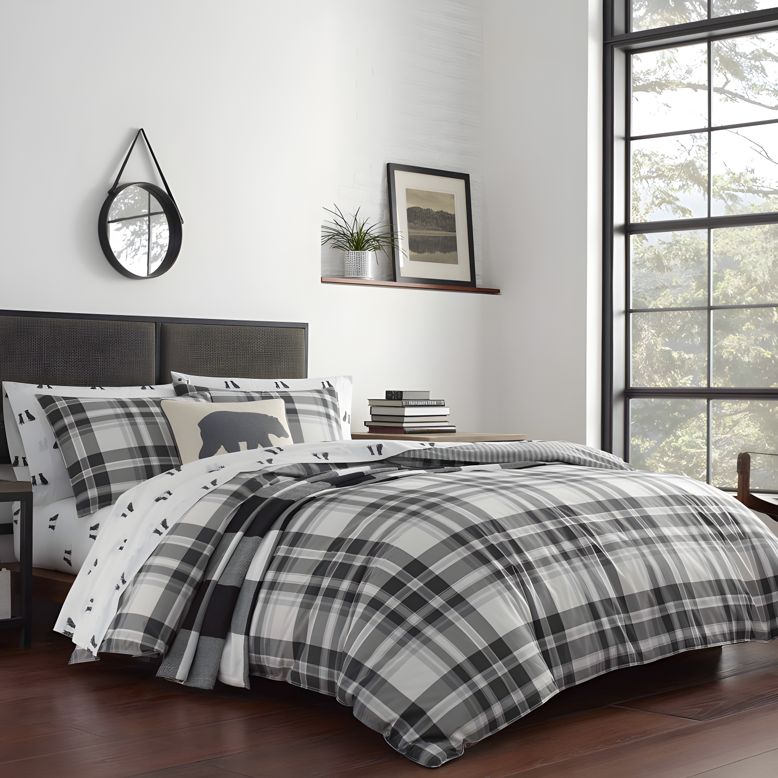Eddie Bauer Coal Creek Plaid Cotton Comforter Set