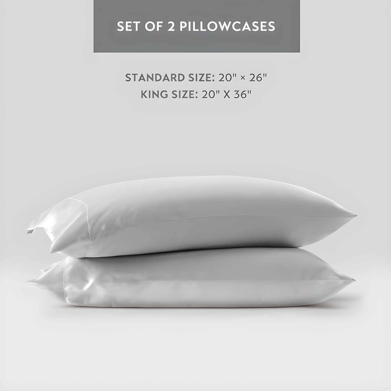 Madison Park Essentials Satin Luxury 2PC Pillowcases (Set of 2)