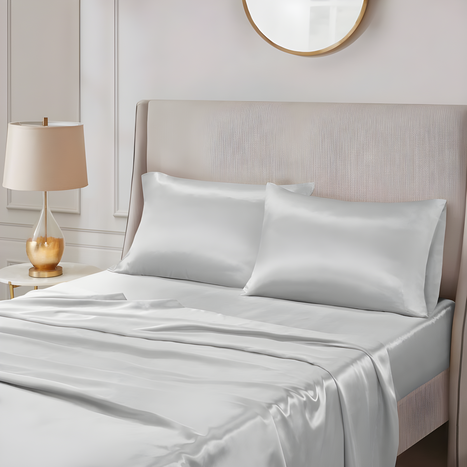 Madison Park Essentials Satin Luxury 2PC Pillowcases (Set of 2)