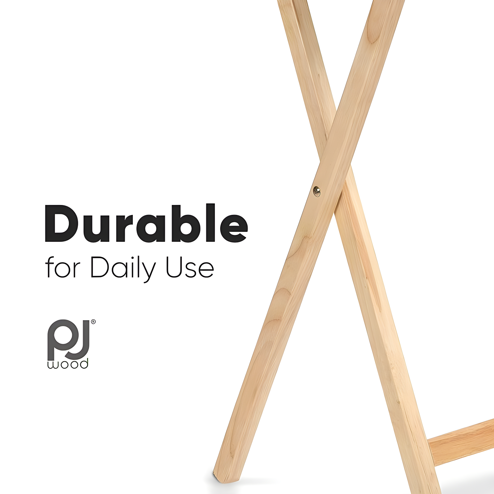 PJ Wood PJ Wood Folding TV Tray Tables with Compact Storage Rack, 5 Piece Set