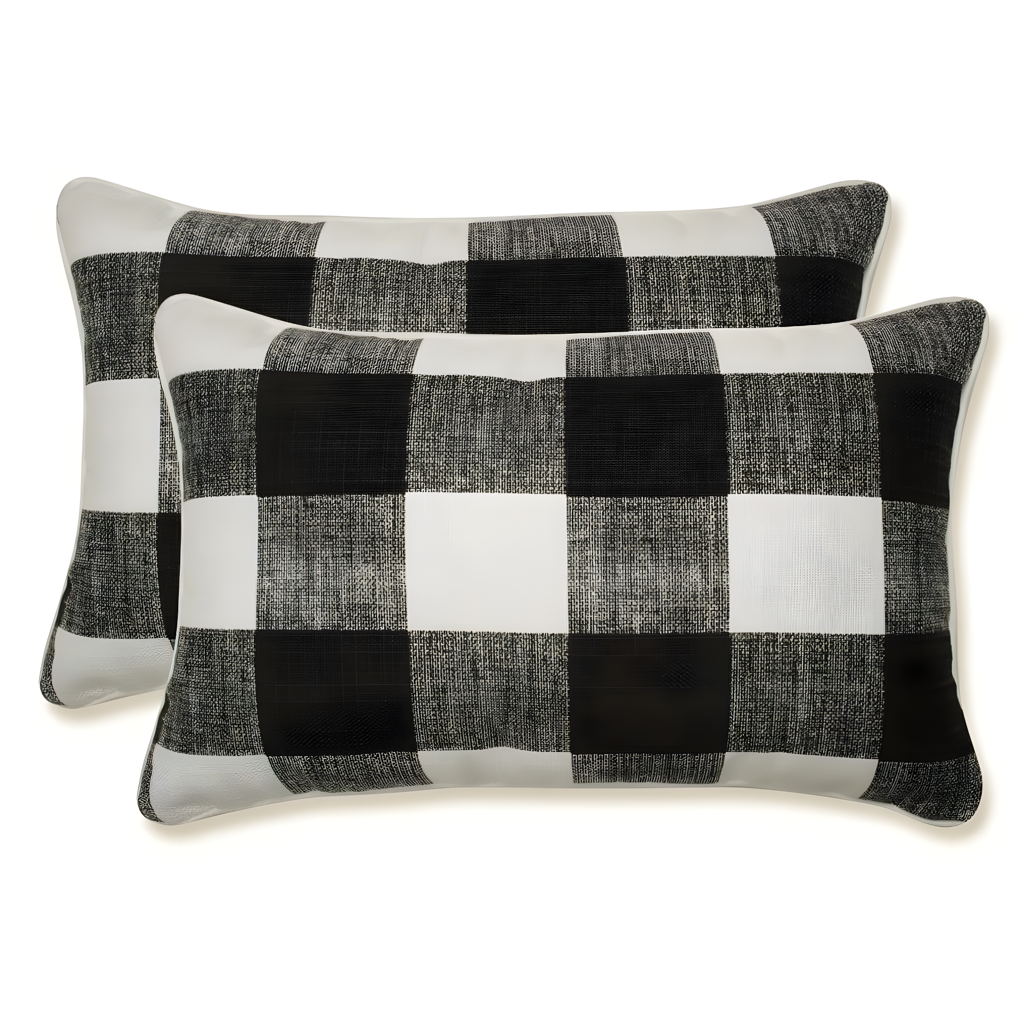 Pillow Perfect Anderson Plaid Indoor/Outdoor Throw Pillow (Set of 2)