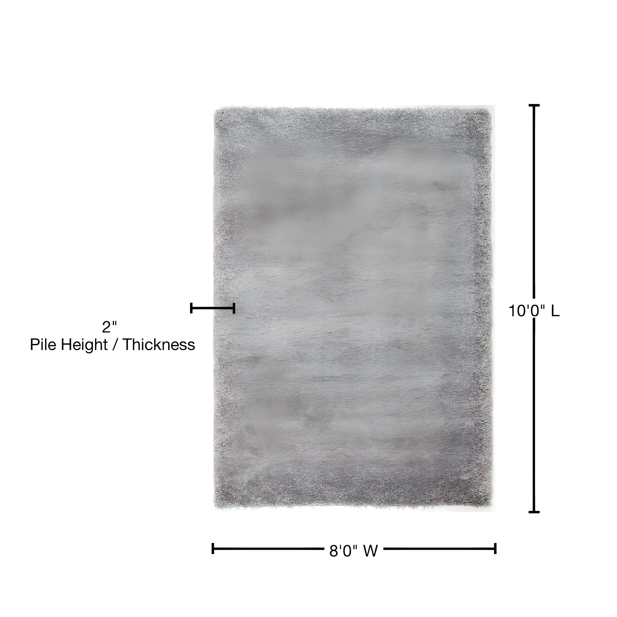 Shag SG151 Power Loomed Indoor Area Rug - Silver - 8'x10' - Safavieh.