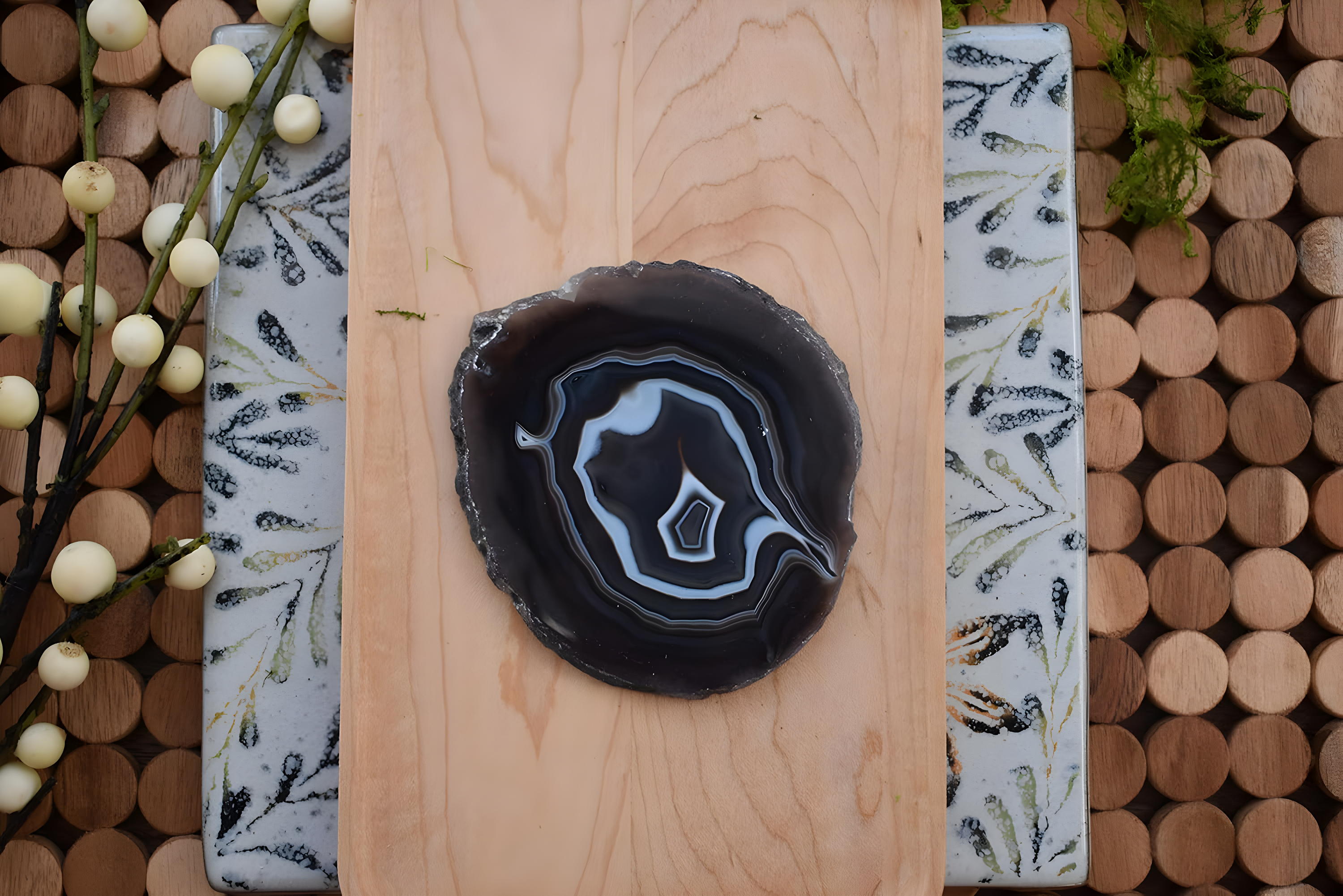Agate 4 Piece Coaster Set (Set of 4)