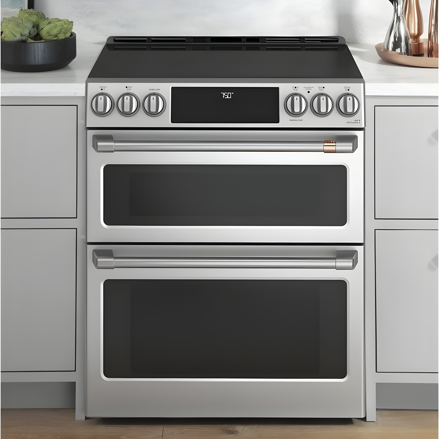 Café Café 30" 6.7 cu. ft. Smart Slide-in Electric Range with Convection and Radiant Cooktop CES750P2MS1