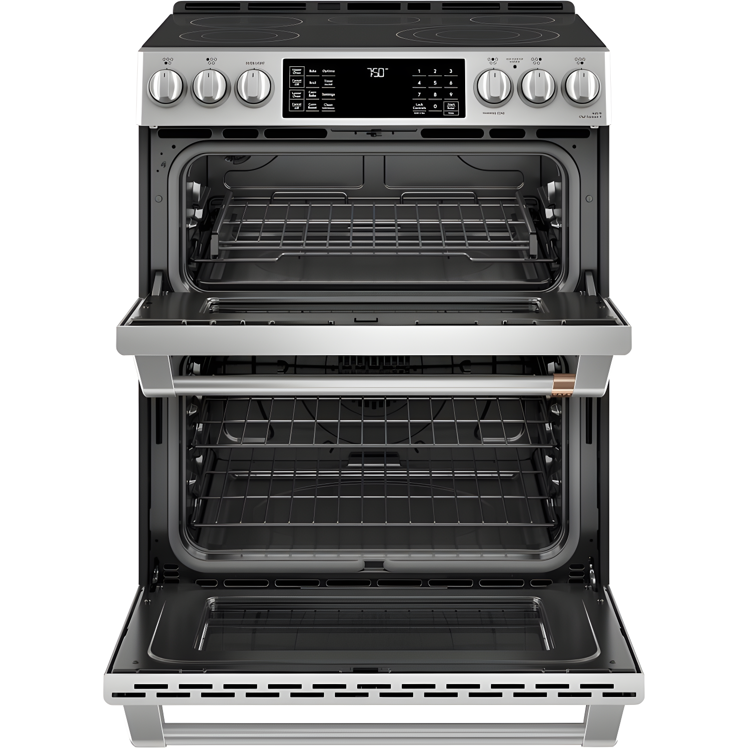 Café Café 30" 6.7 cu. ft. Smart Slide-in Electric Range with Convection and Radiant Cooktop CES750P2MS1
