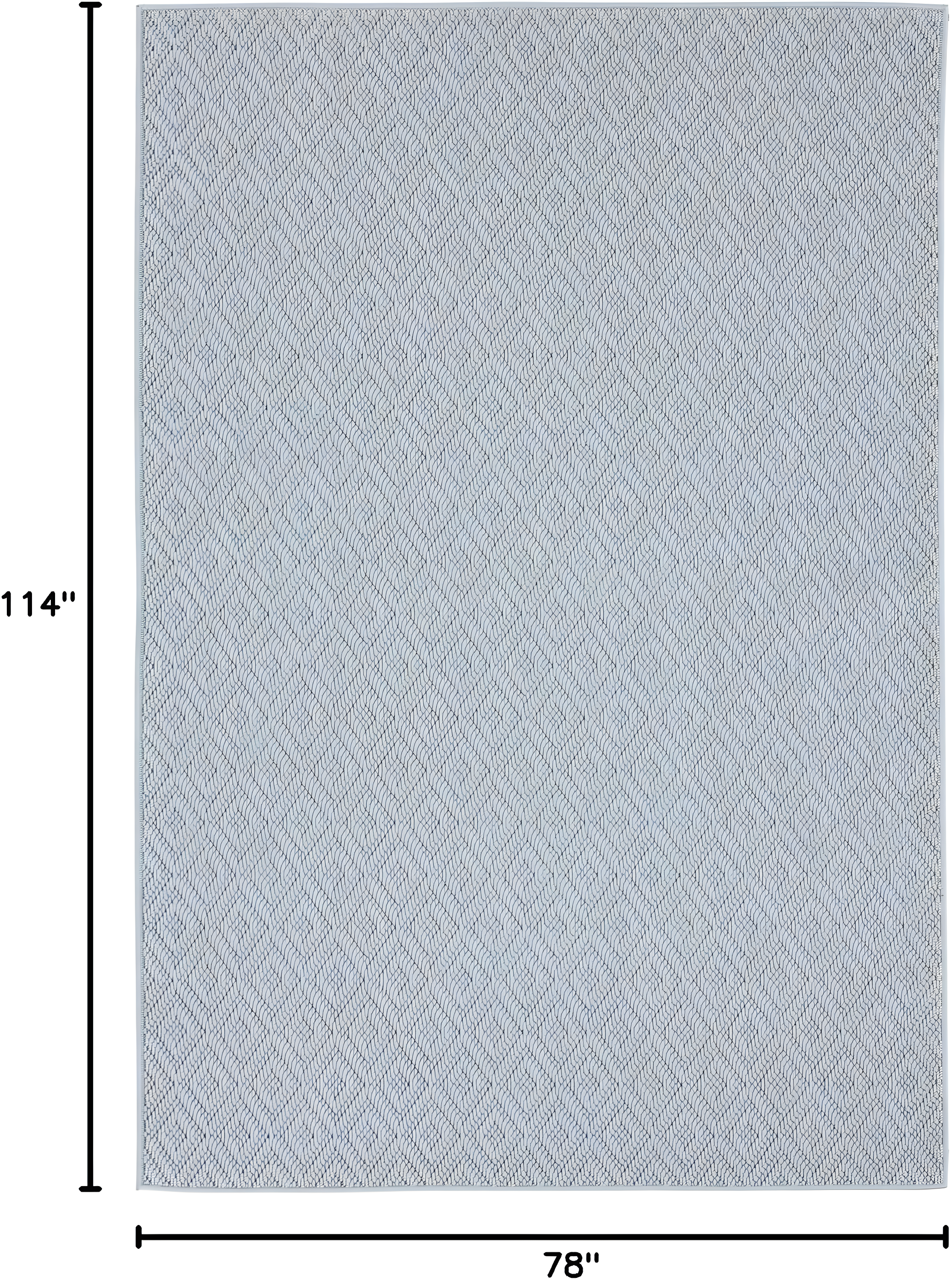 6'6" x 9'6" Tripoli Lydia Indoor/Outdoor Rug Blue/Cream - Home Dynamix: UV & Stain Resistant, Woven
