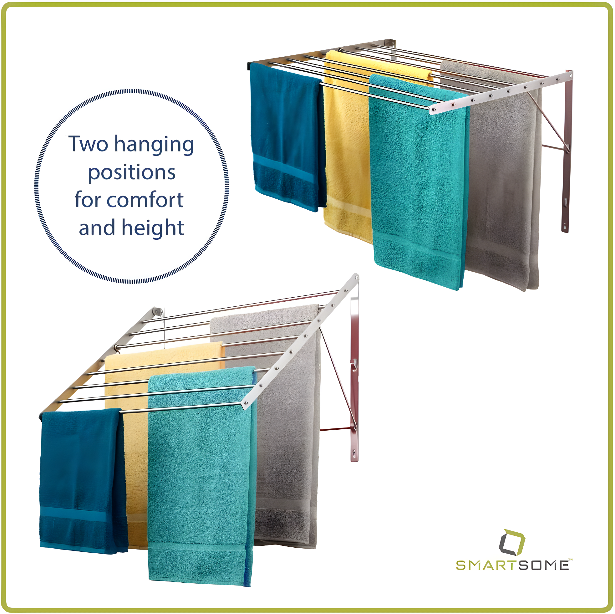 Rebrilliant Stainless Steel Foldable Wall Mounted Drying Rack