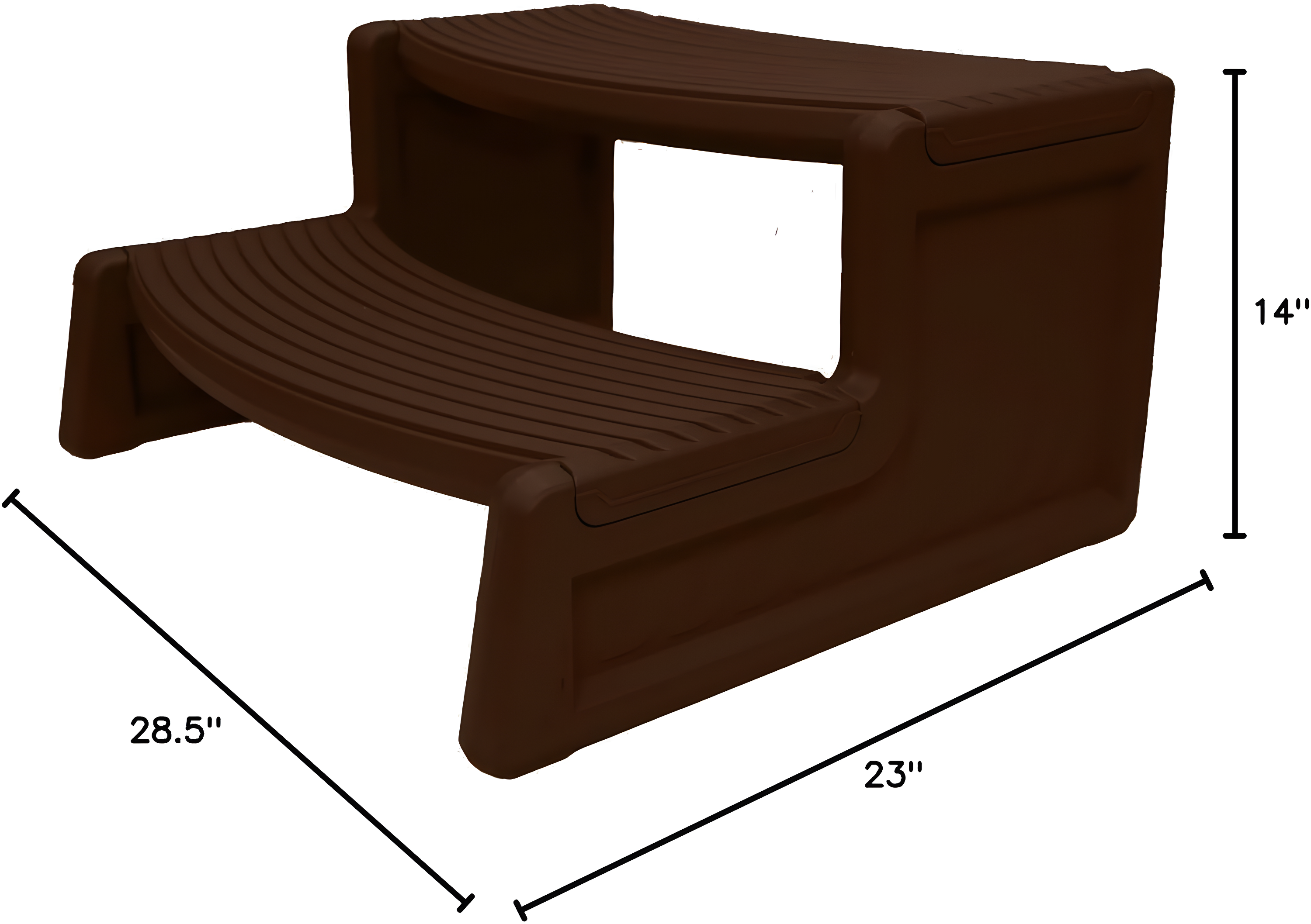 Confer Plastics Handi-Step Spa Hot Tub Stairs for Straight & Curved Spas