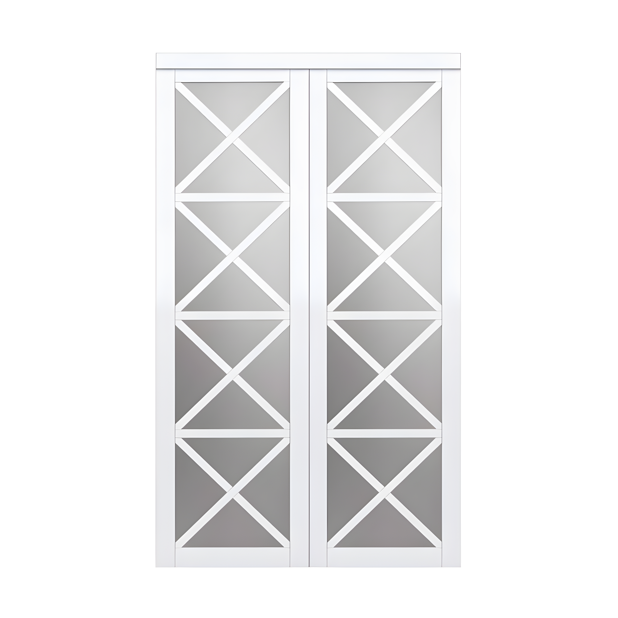 Lace 80'' Solid + Manufactured Wood Mirrored Low-Gloss Sliding Closet Doors