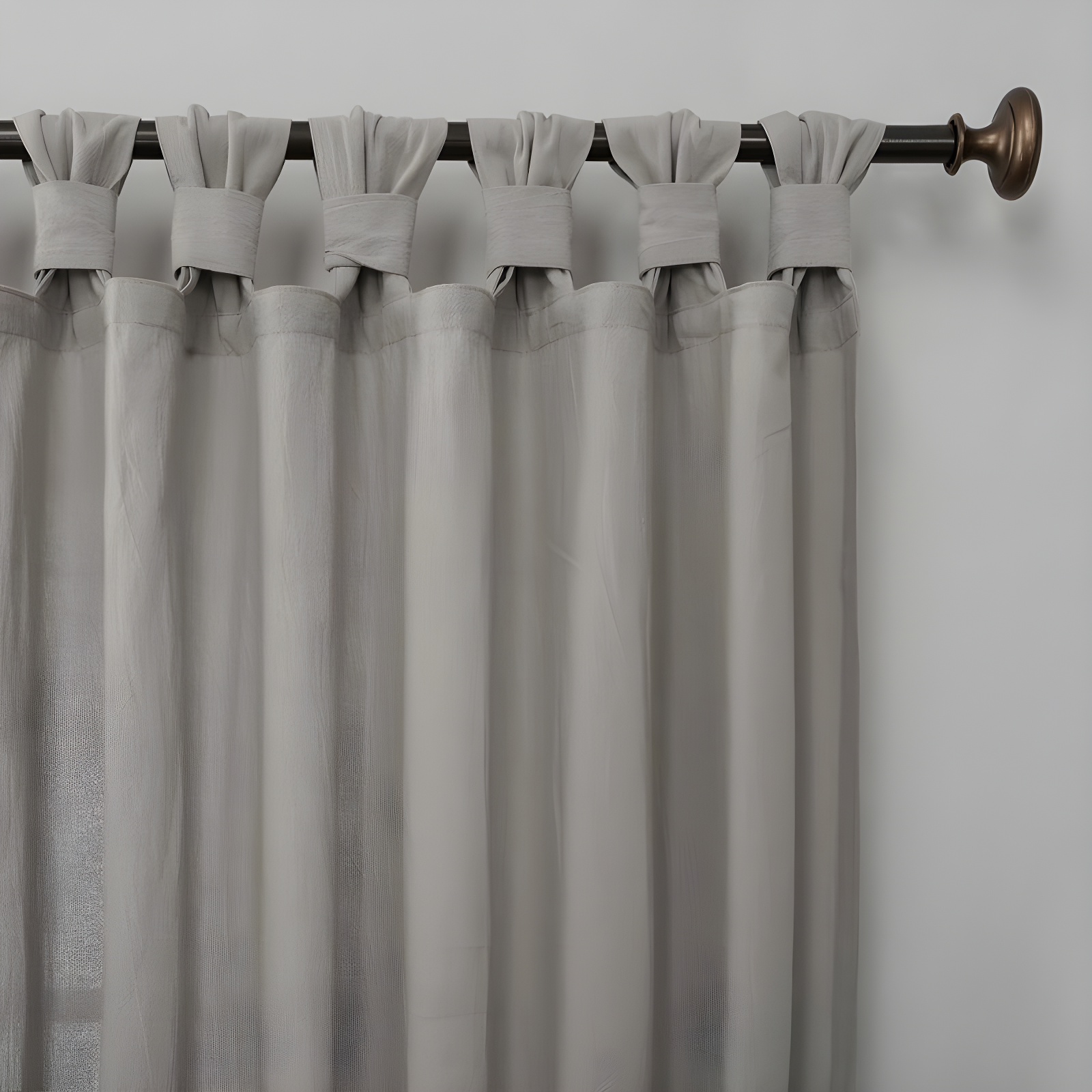52"X84" Archaeo Light Filtering Outdoor Washed Cotton Twist Tab Curtain Panel Silver Gray