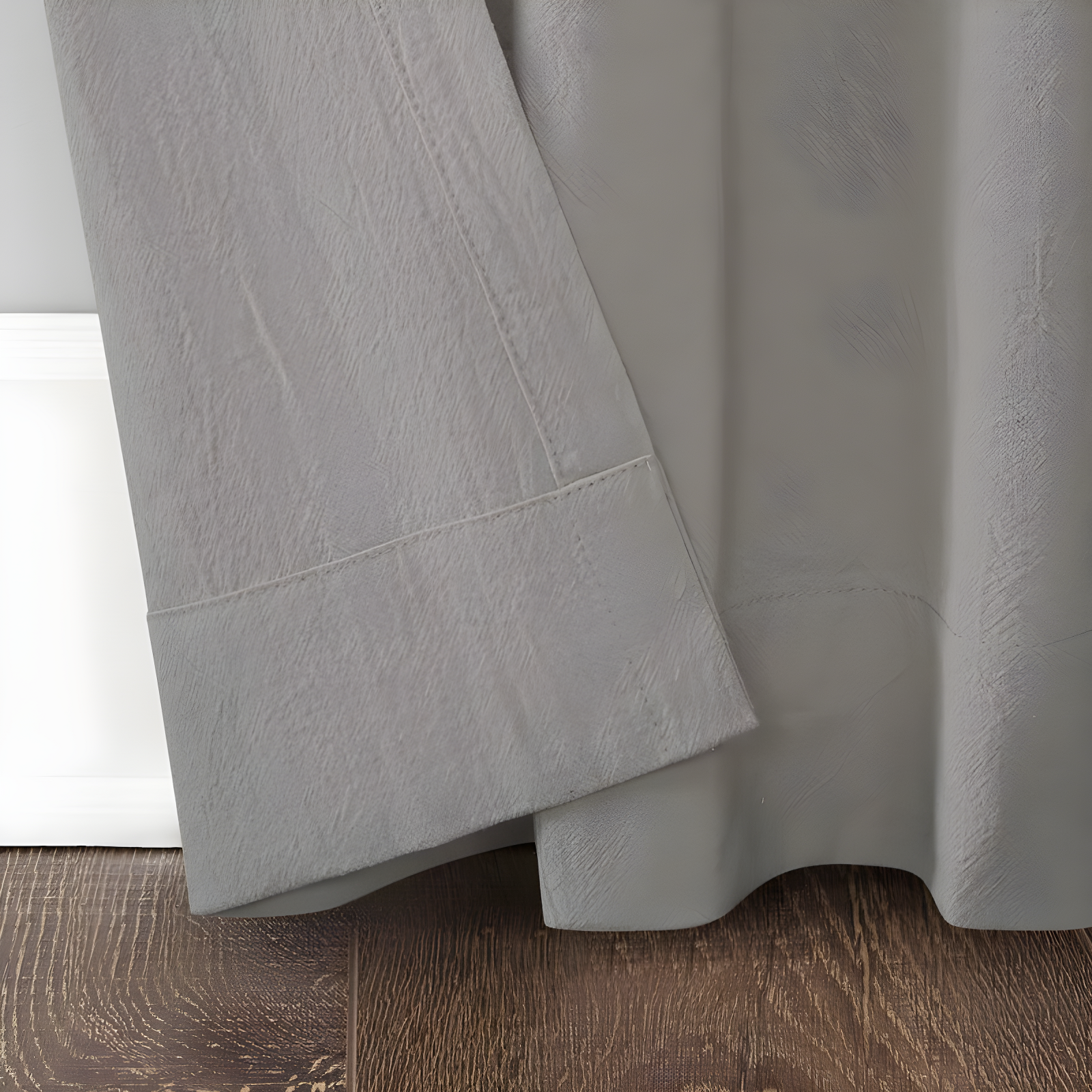 52"X84" Archaeo Light Filtering Outdoor Washed Cotton Twist Tab Curtain Panel Silver Gray