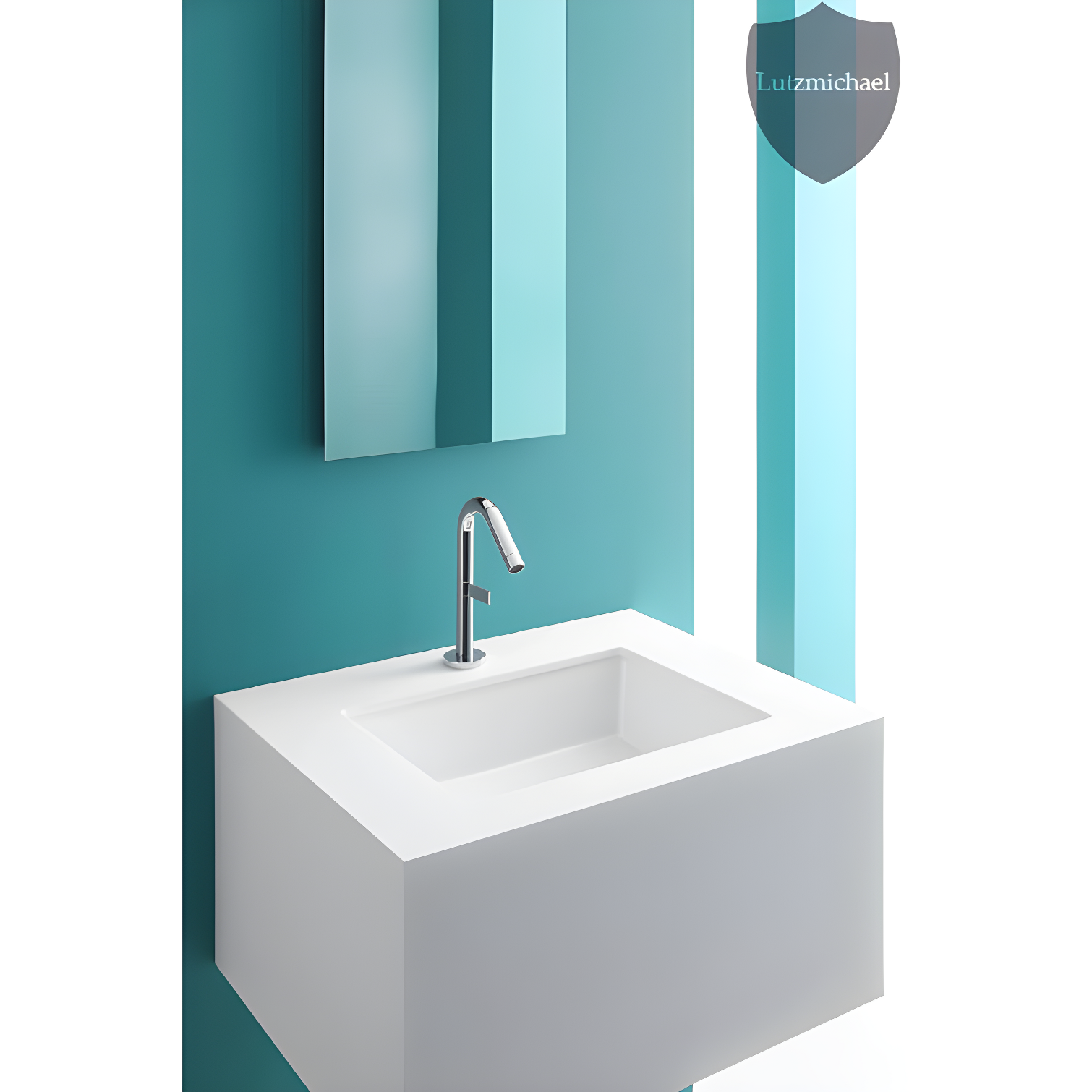 Verticyl Rectangular Undermount Bathroom Sink with Overflow