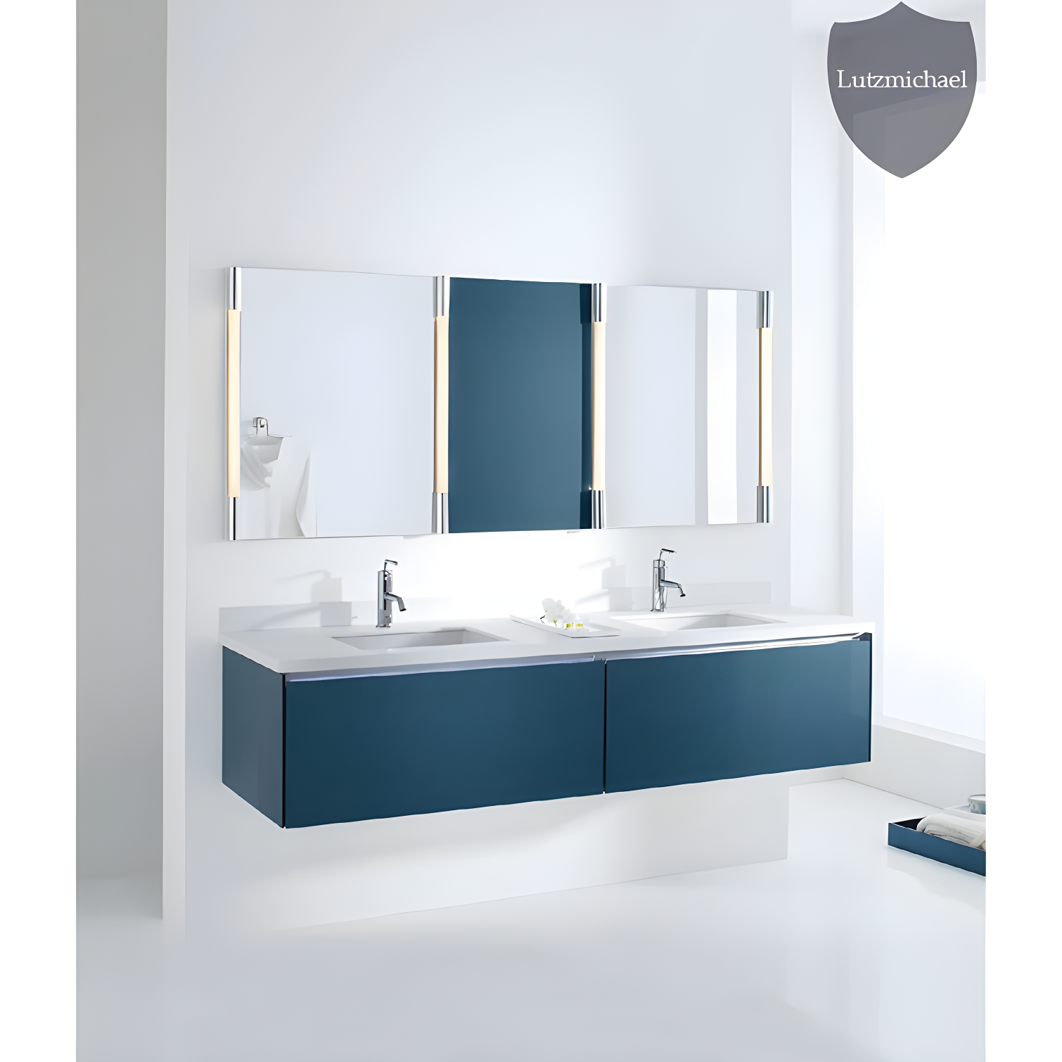 Verticyl Rectangular Undermount Bathroom Sink with Overflow