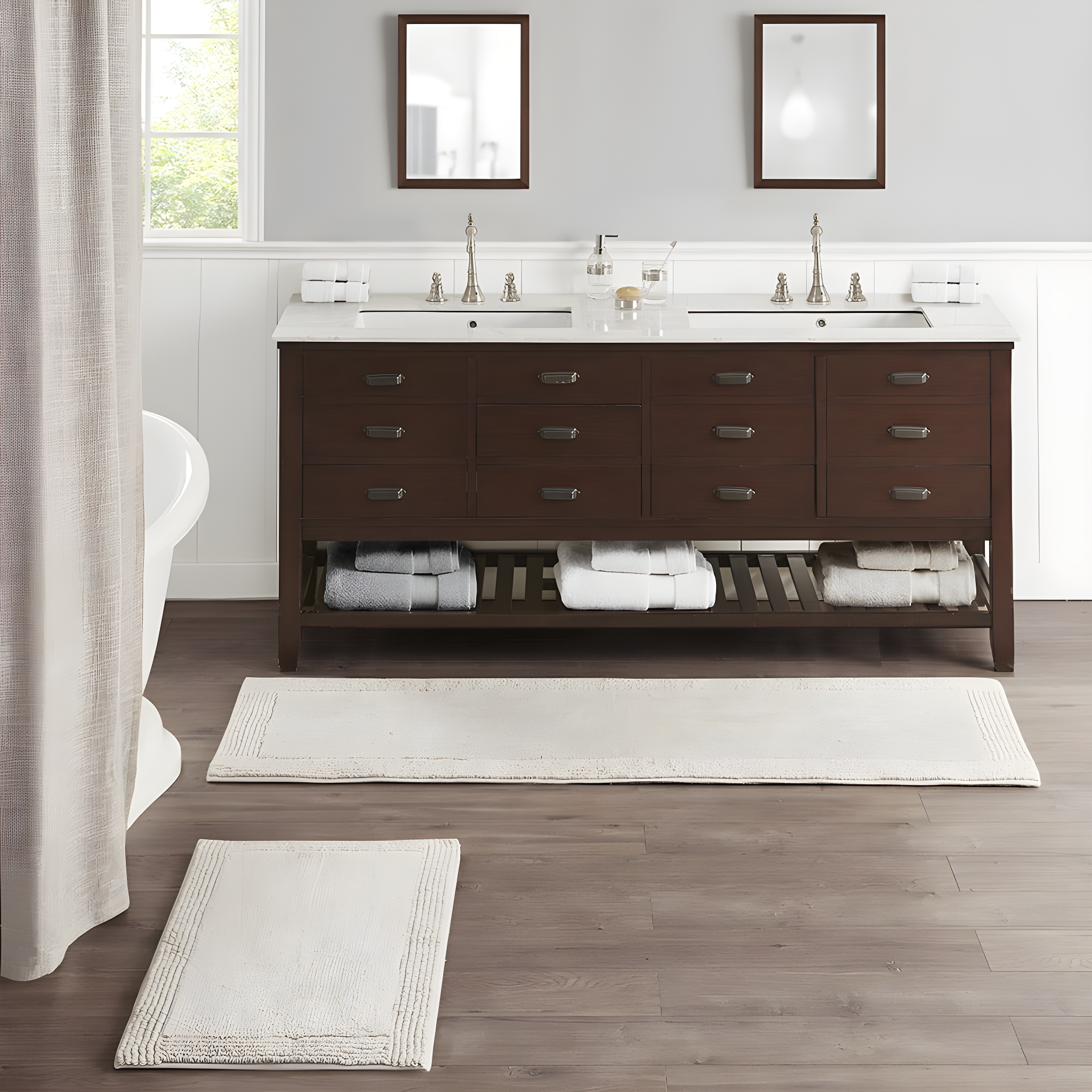 Splendor 100% Cotton Tufted 3000 GSM Reversible Bath Rug