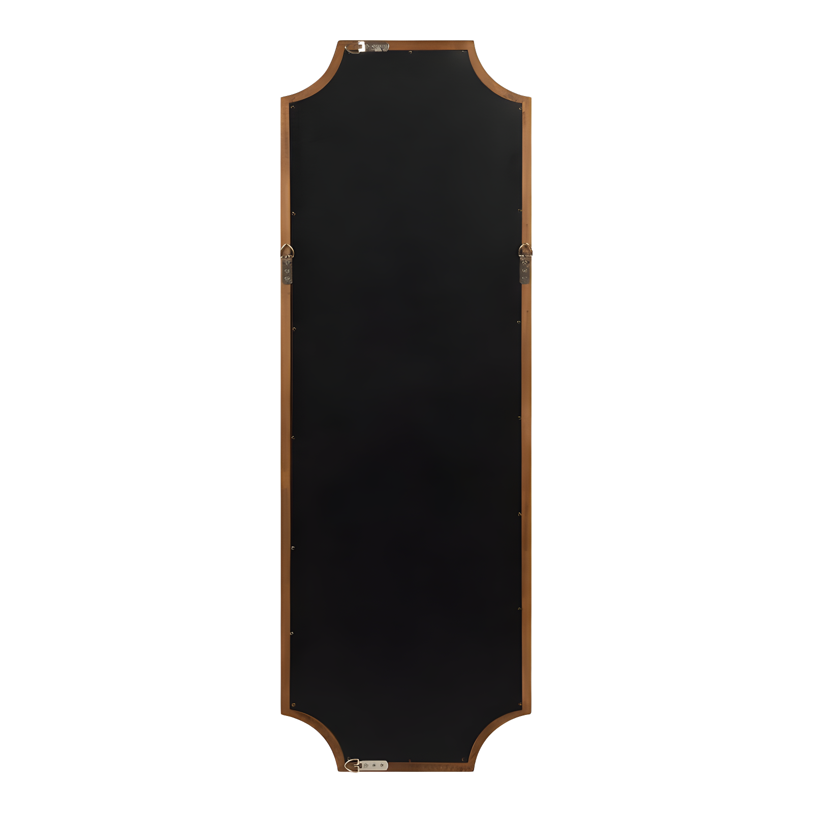 16" x 48" Hogan Framed Scallop Wall Mirror Rustic Brown - Kate & Laurel All Things Decor: Modern Style, No Assembly Required