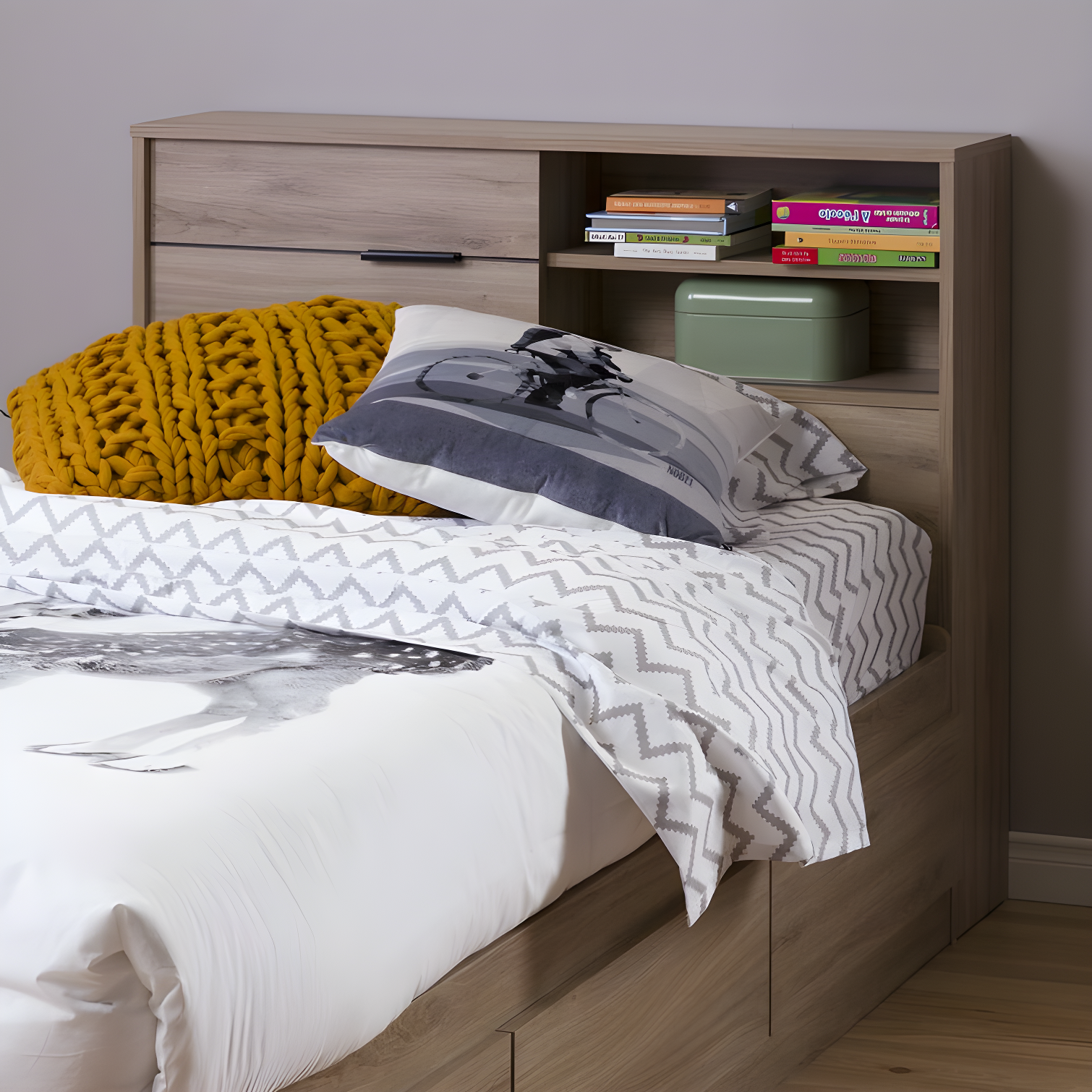 Fynn Twin Bookcase Headboard