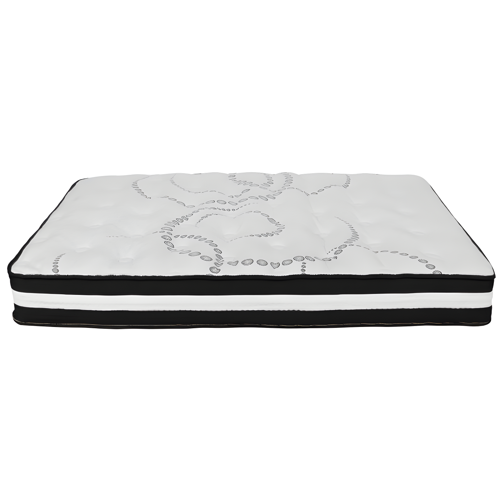 Merrick Lane 10 Inch Hybrid Full Size Mattress CertiPUR-US Certified Foam & Pocket Spring Mattress in a Box