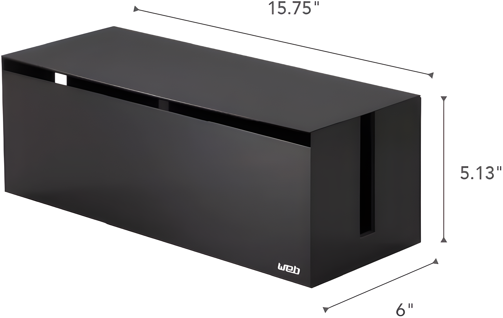 Yamazaki Home Cable Box - Outlet Cord Storage Organizer, Cover Protector, Anti-Slip Rubber Feet