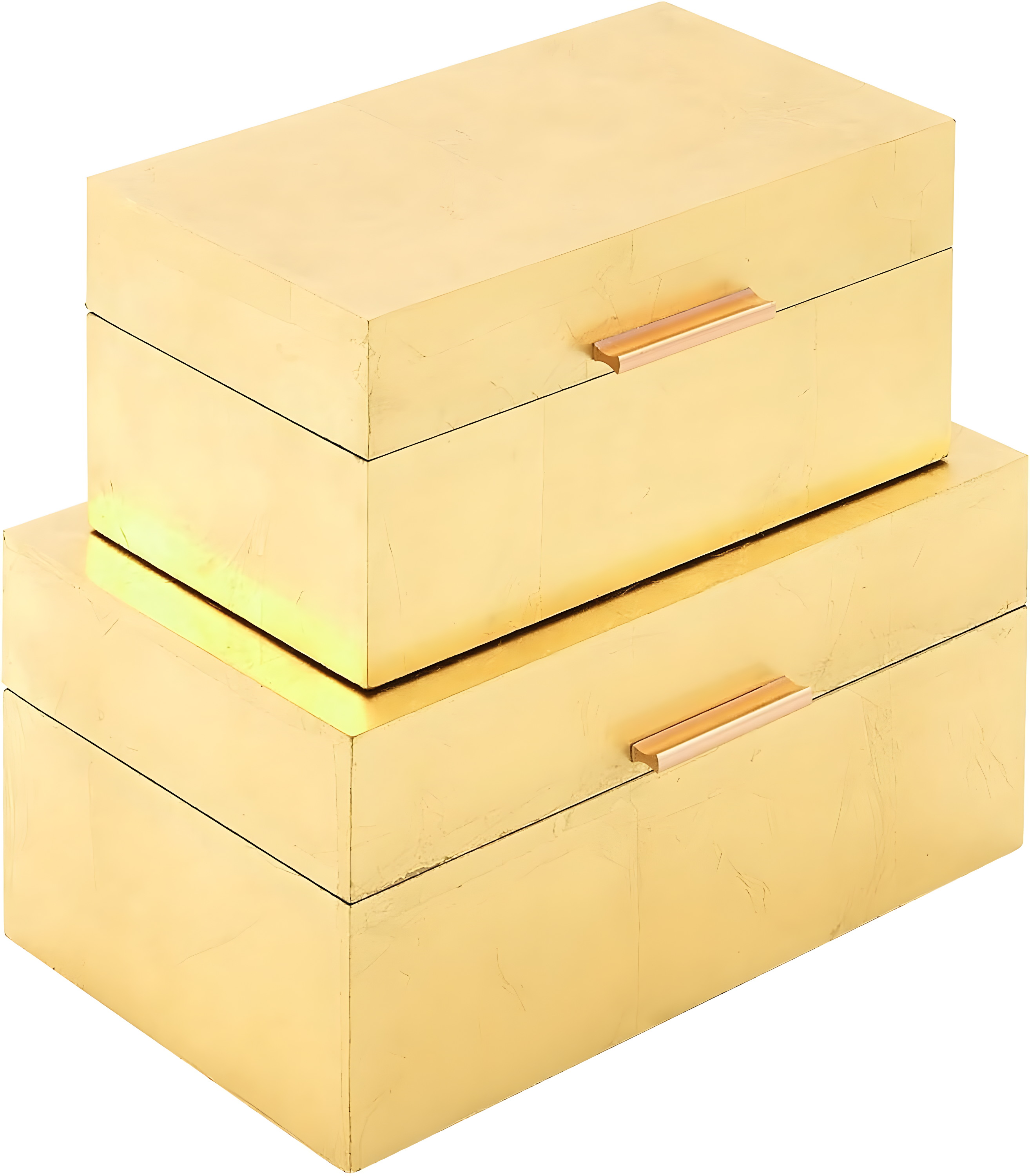 CosmoLiving by Cosmopolitan Wooden Decorative Box with Textured Foiled Exterior Set