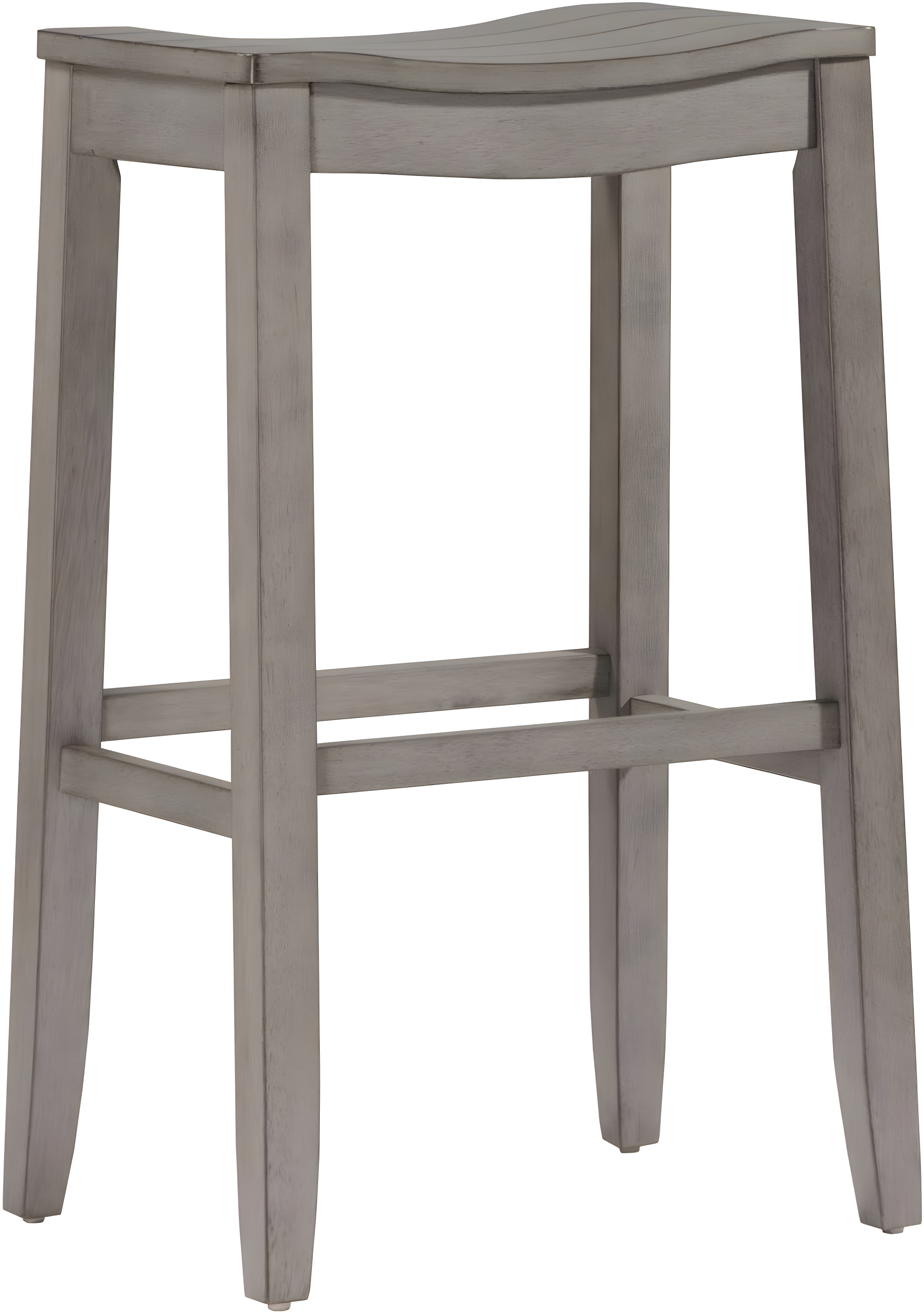 Fiddler Backless 30" NonSwivel Barstool Aged Gray: Coastal Charm, Wood Legs - Hillsdale Furniture