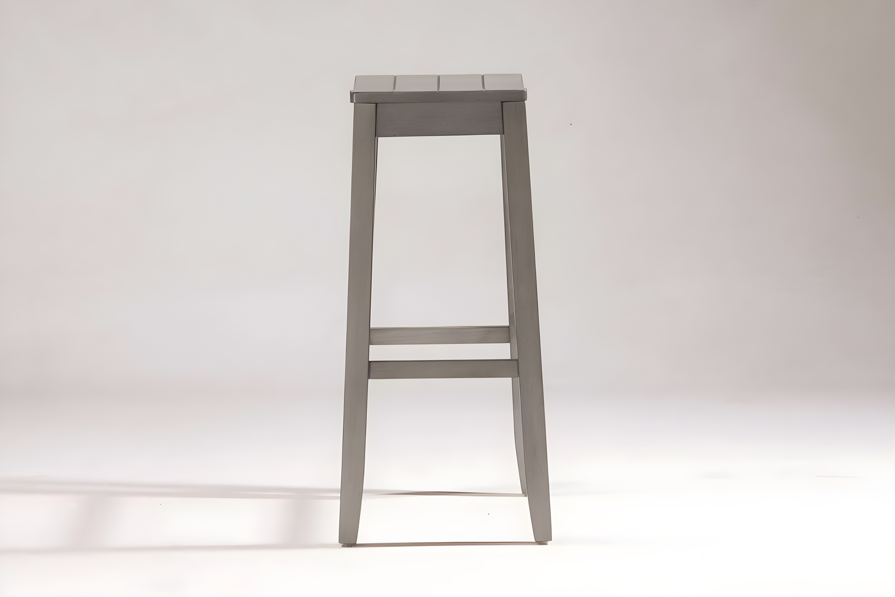 Fiddler Backless 30" NonSwivel Barstool Aged Gray: Coastal Charm, Wood Legs - Hillsdale Furniture