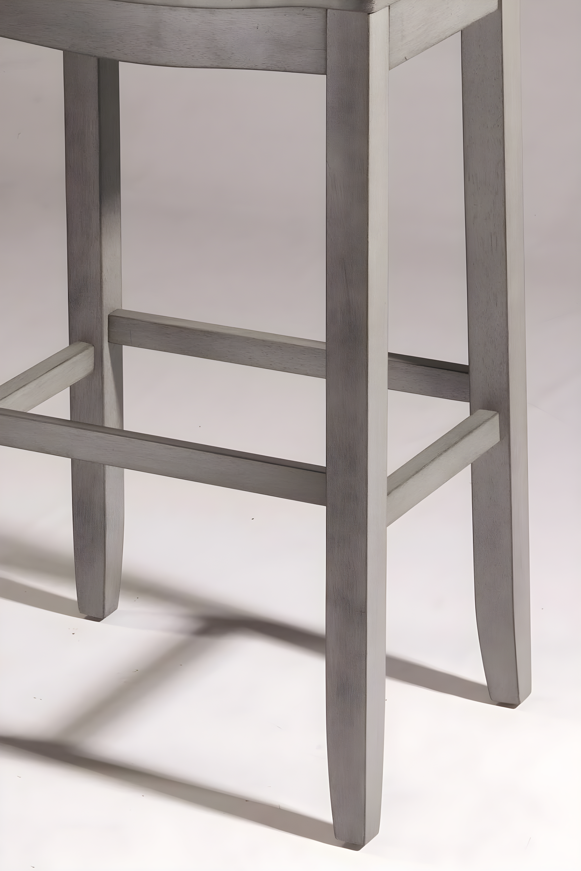 Fiddler Backless 30" NonSwivel Barstool Aged Gray: Coastal Charm, Wood Legs - Hillsdale Furniture