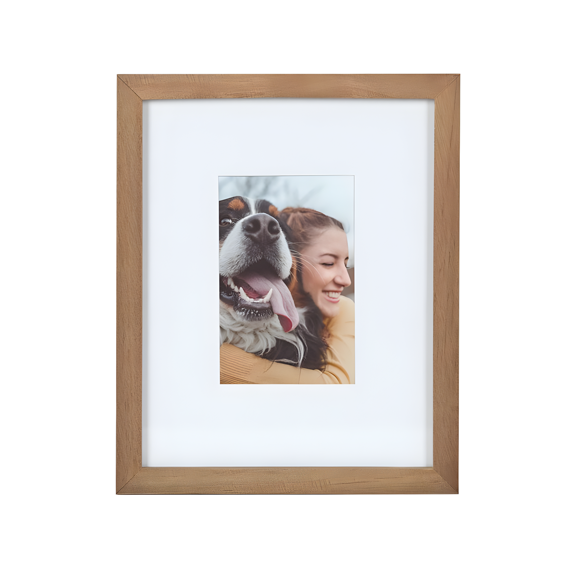 Kate and Laurel Gallery Transitional Frame Set, Set of 5, Rustic Brown, Sophisticated Picture Frame Collage With Multiple Sizes Included
