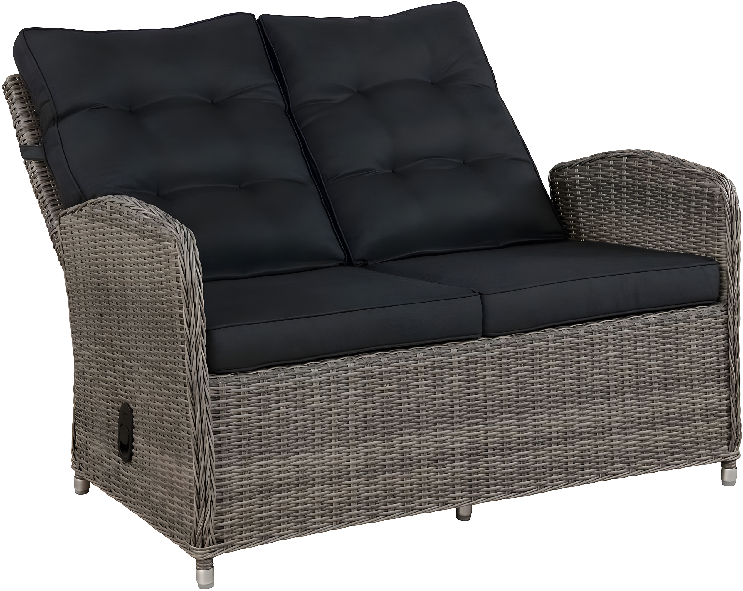 Monaco Outdoor 2 Seat Reclining Bench - Gray - Alaterre Furniture