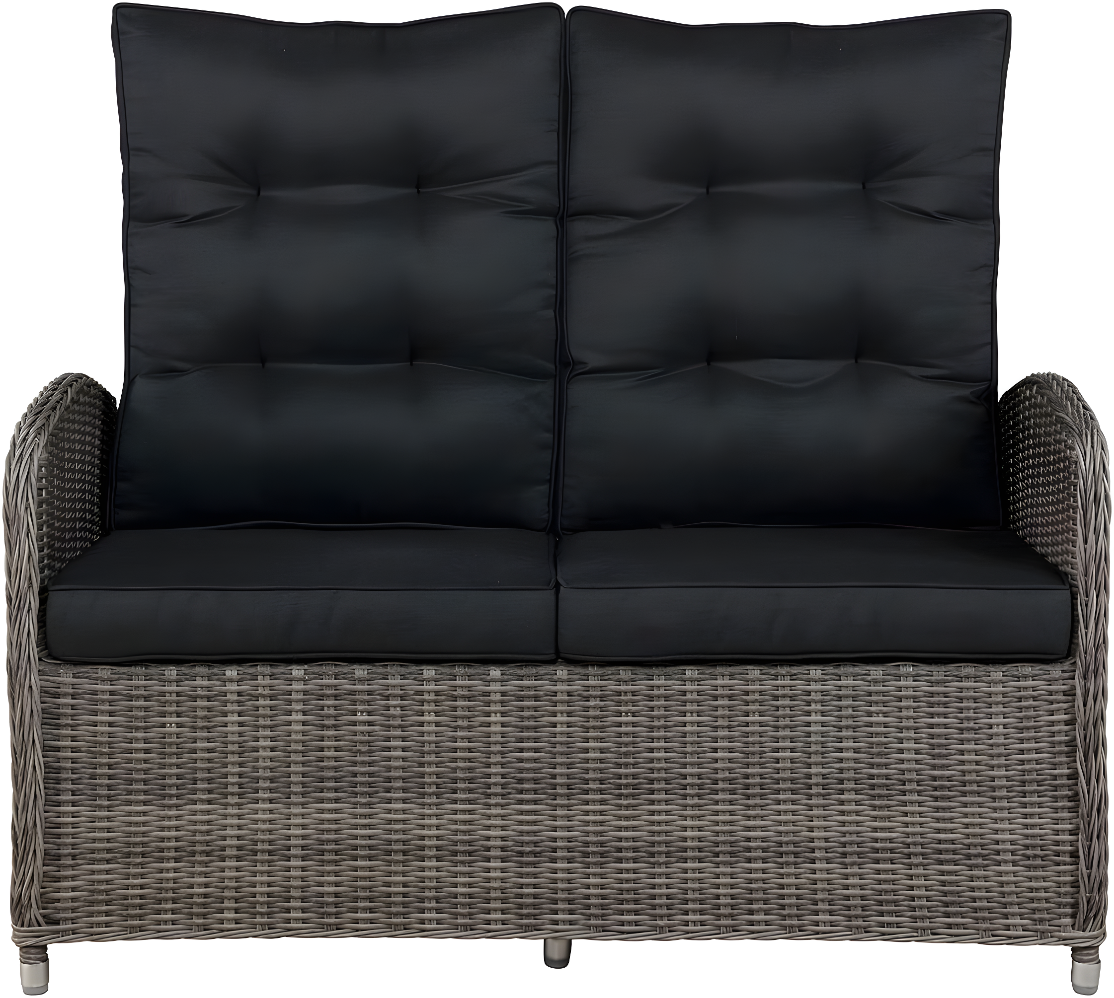 Monaco Outdoor 2 Seat Reclining Bench - Gray - Alaterre Furniture