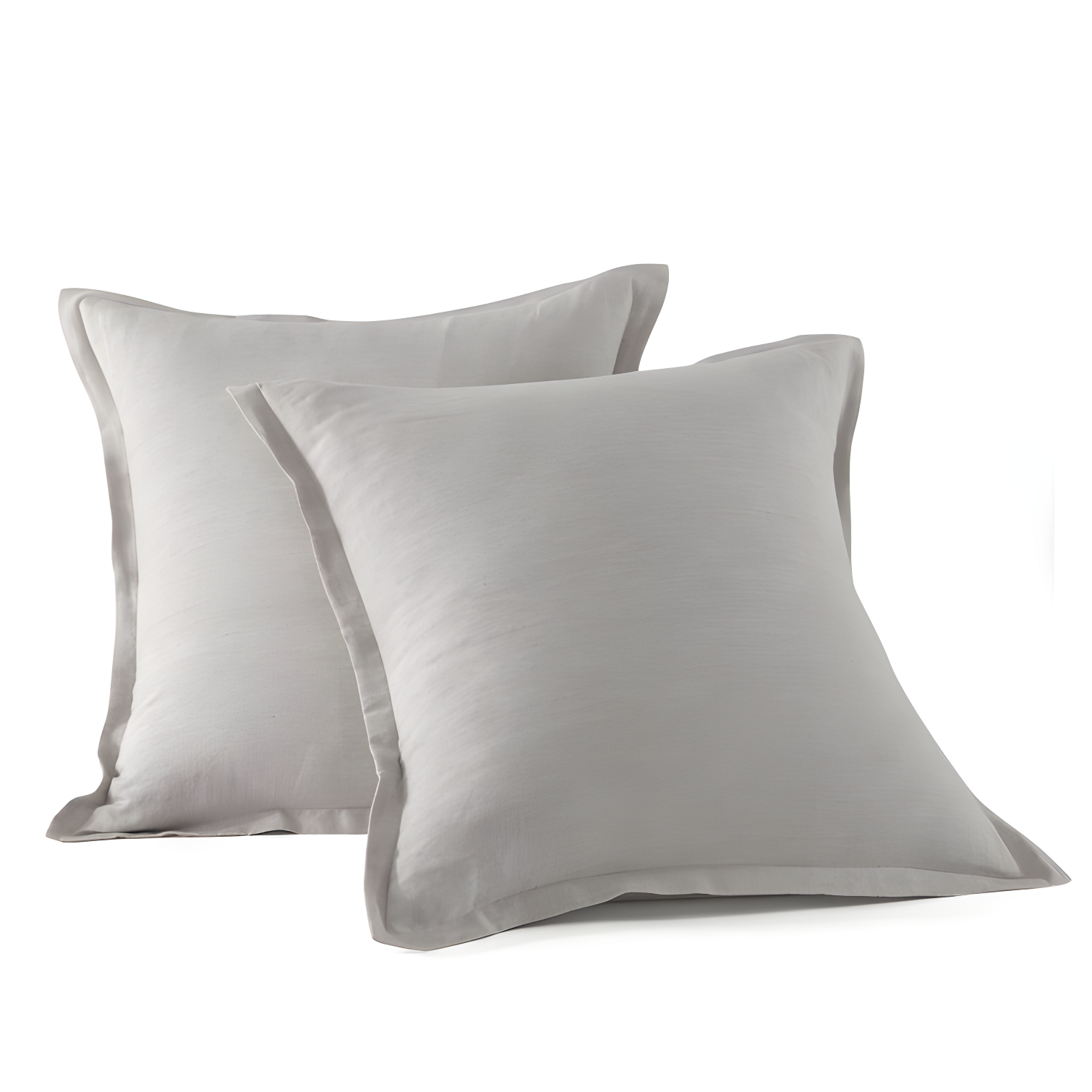 Stone Washed French Linen European Square Pillow Shams 26 x 26" (Set of 2)