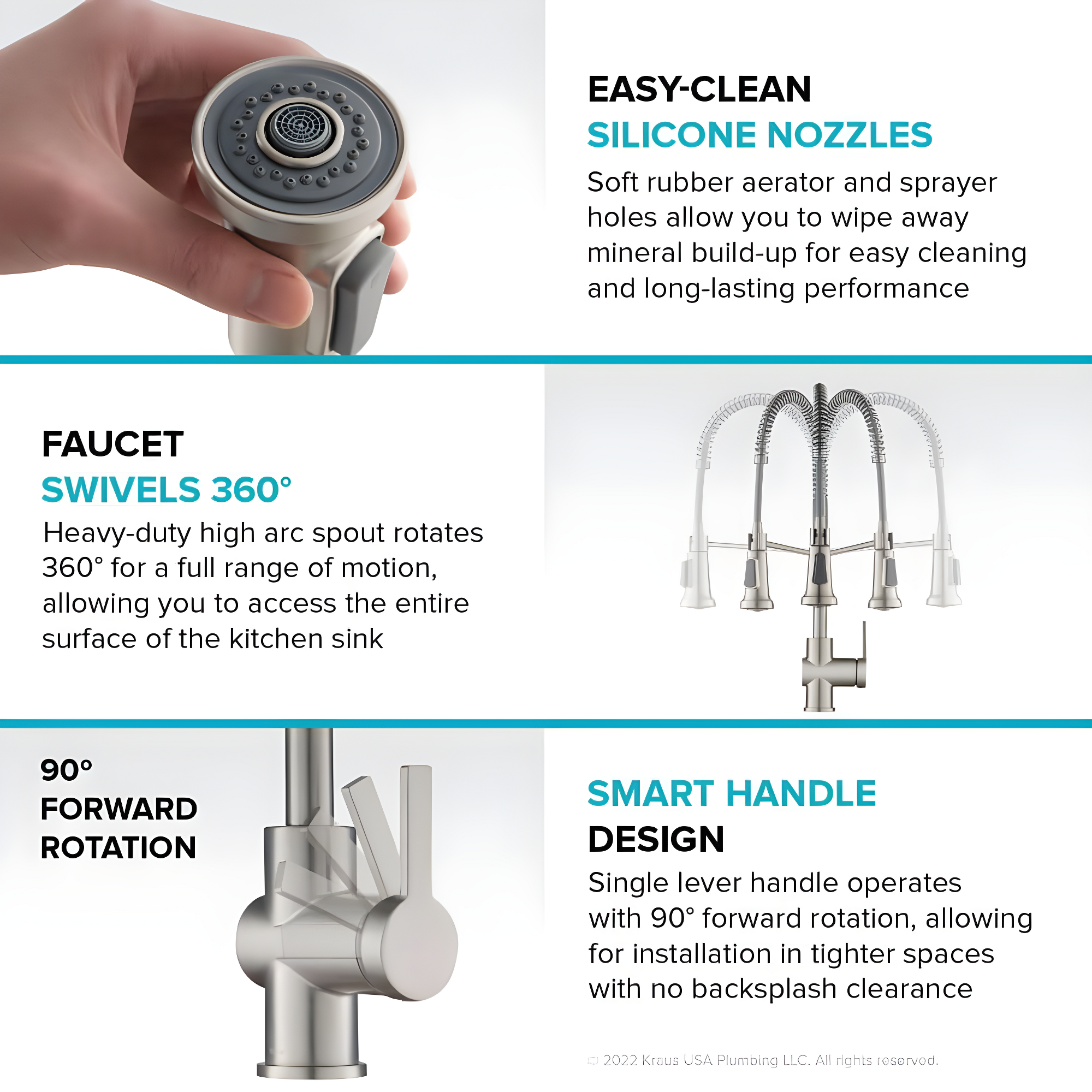 KRAUS Britt Touchless Sensor Commercial Single Handle Pull Down Kitchen Faucet