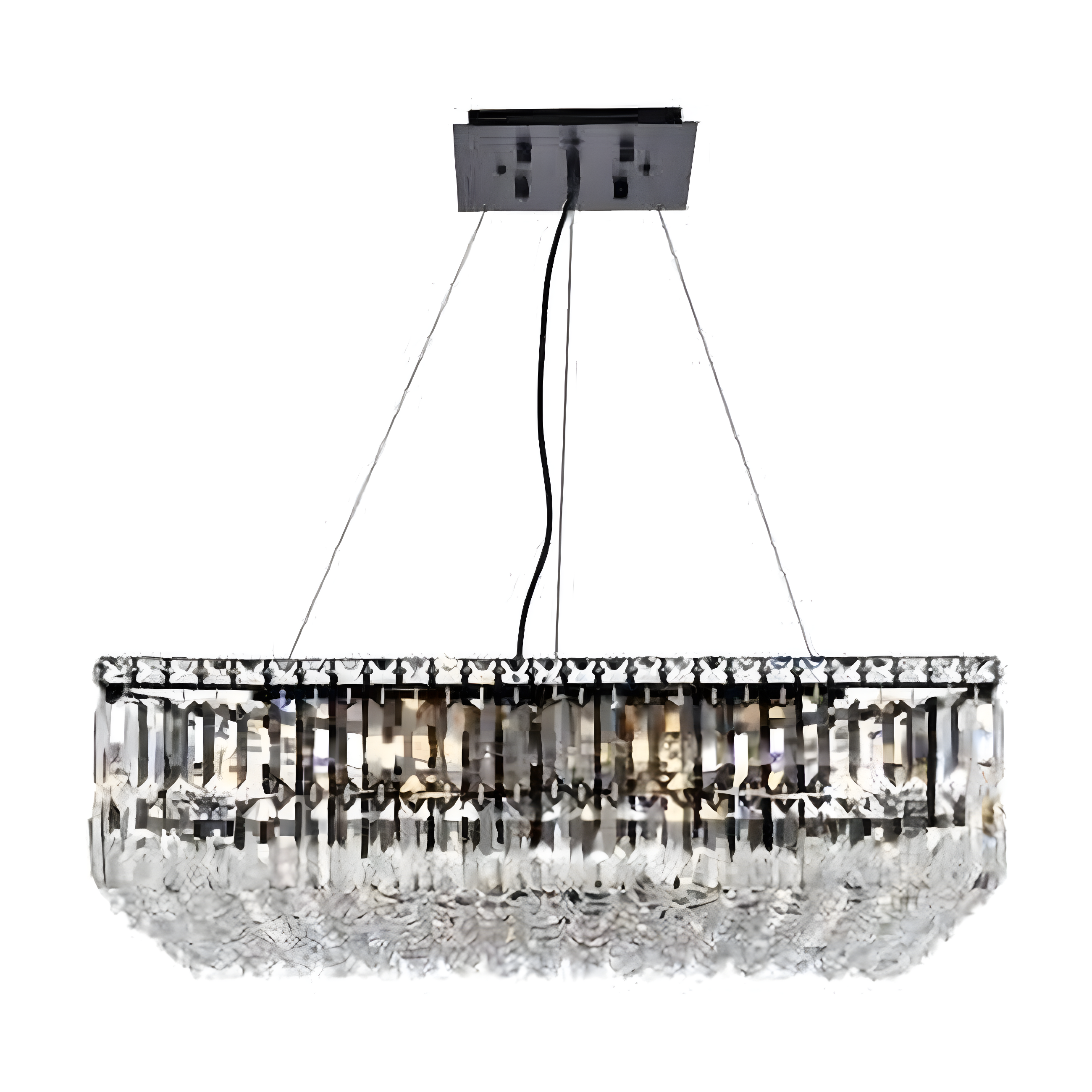 Elegant Lighting Gabe 1-Light Pendant in Black with Seeded Glass Cylinder