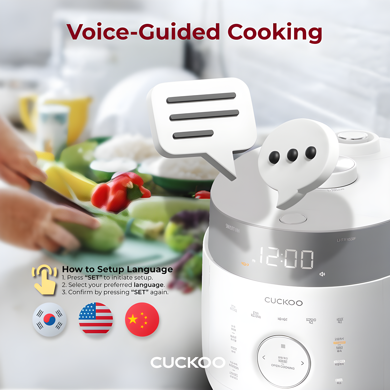 CUCKOO CRP-LHTR1009FW 10-Cup (Uncooked) / 20-Cup (Cooked) Induction Heating Twin Pressure Rice Cooker with Nonstick Inner Pot, 16 Menu Modes, 3 Voice Guide, Auto Clean (White)